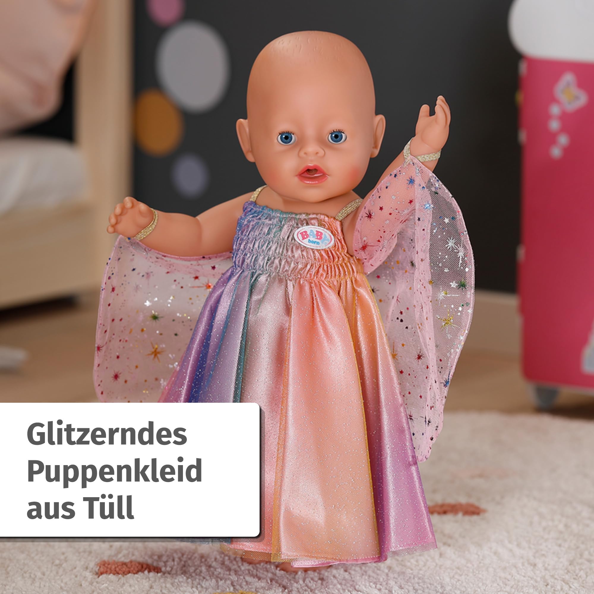 baby-born-regenbogen-kleid-mit-fl-geln-f-r-43-cm-puppen image 2