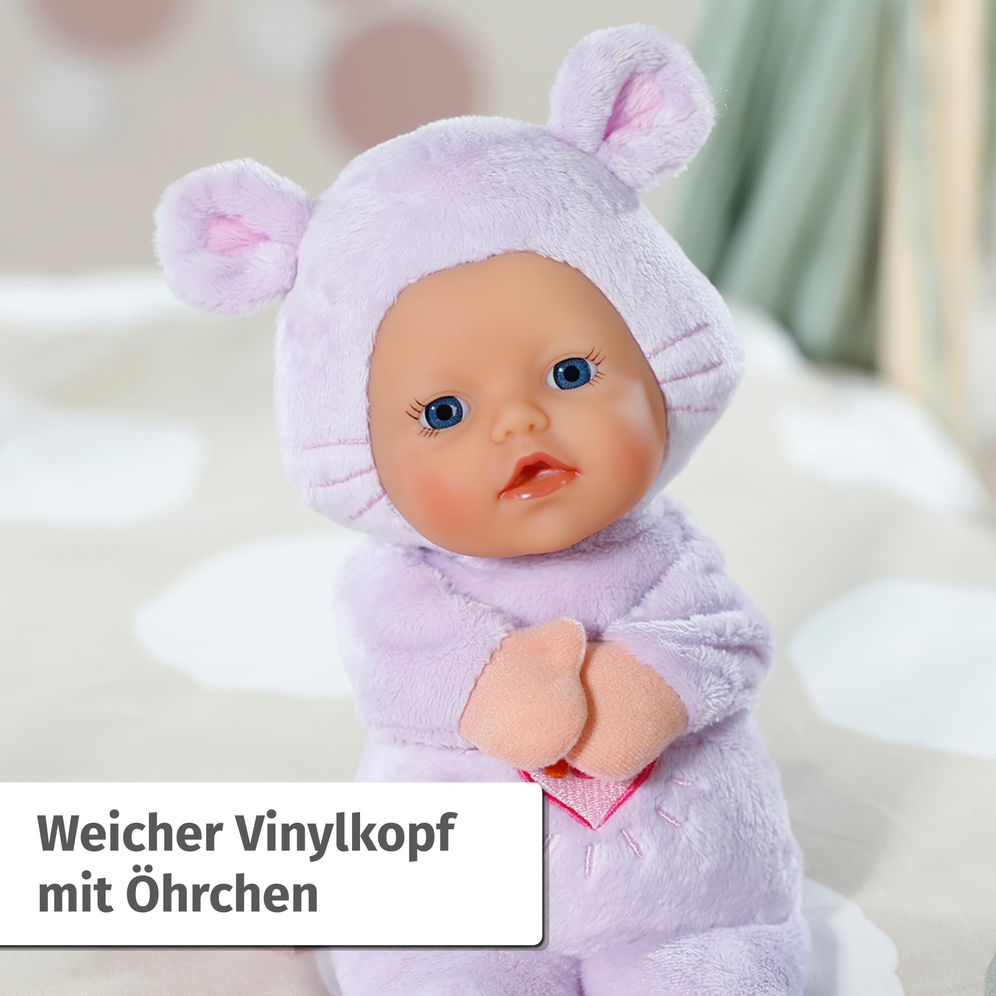 baby-born-for-babies-funny-maus-kuschelpuppe-26-cm-mit-fingertaschen image 4