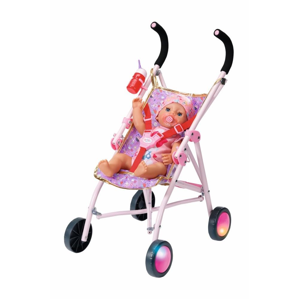 baby-born-happy-birthday-deluxe-buggy-puppenwagen-mit-blinkenden-r-dern image 3