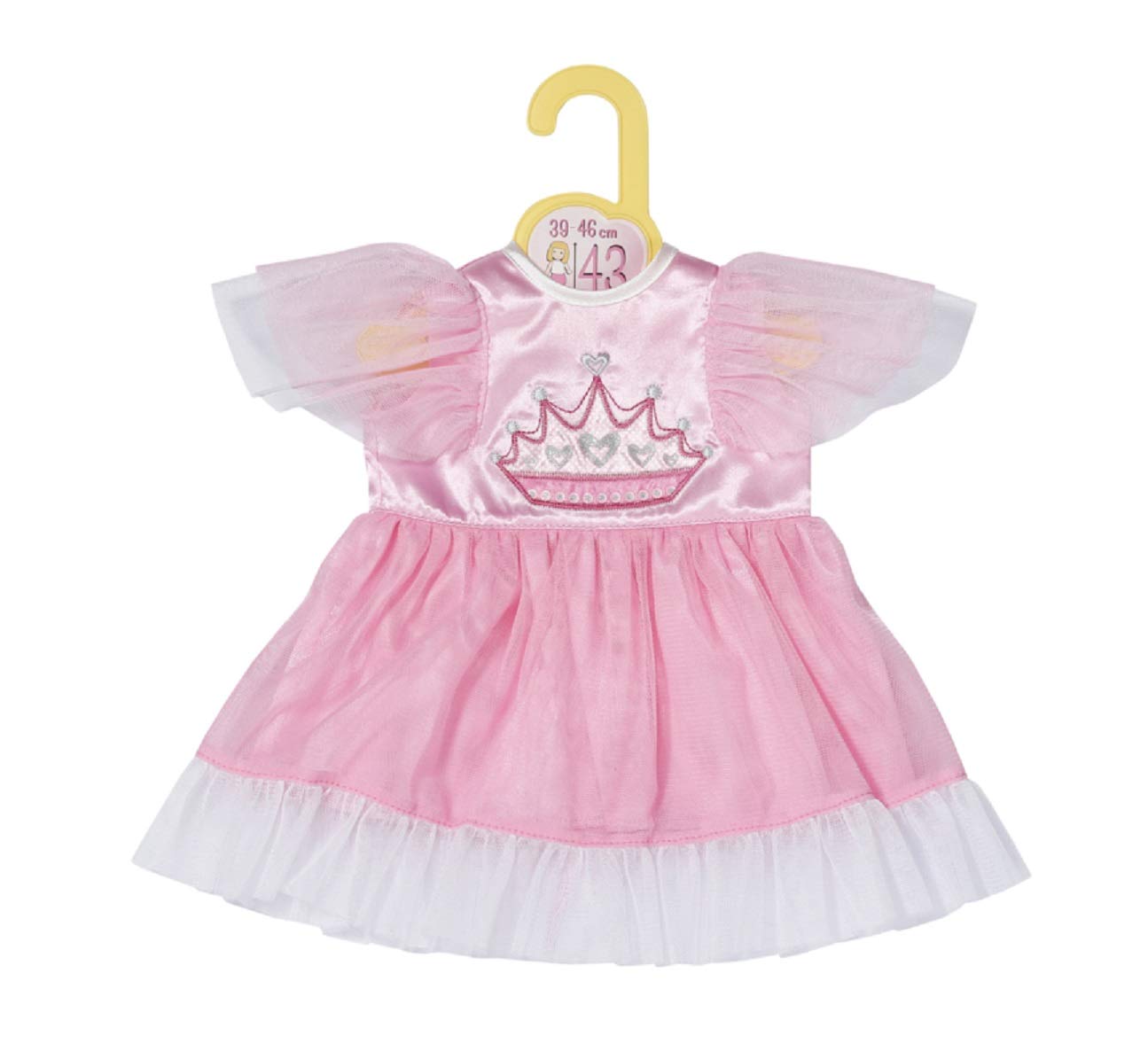 baby-born-dolly-moda-prinzessin-kleid-rosa-mit-t-ll-f-r-39-46-cm-puppen image 1