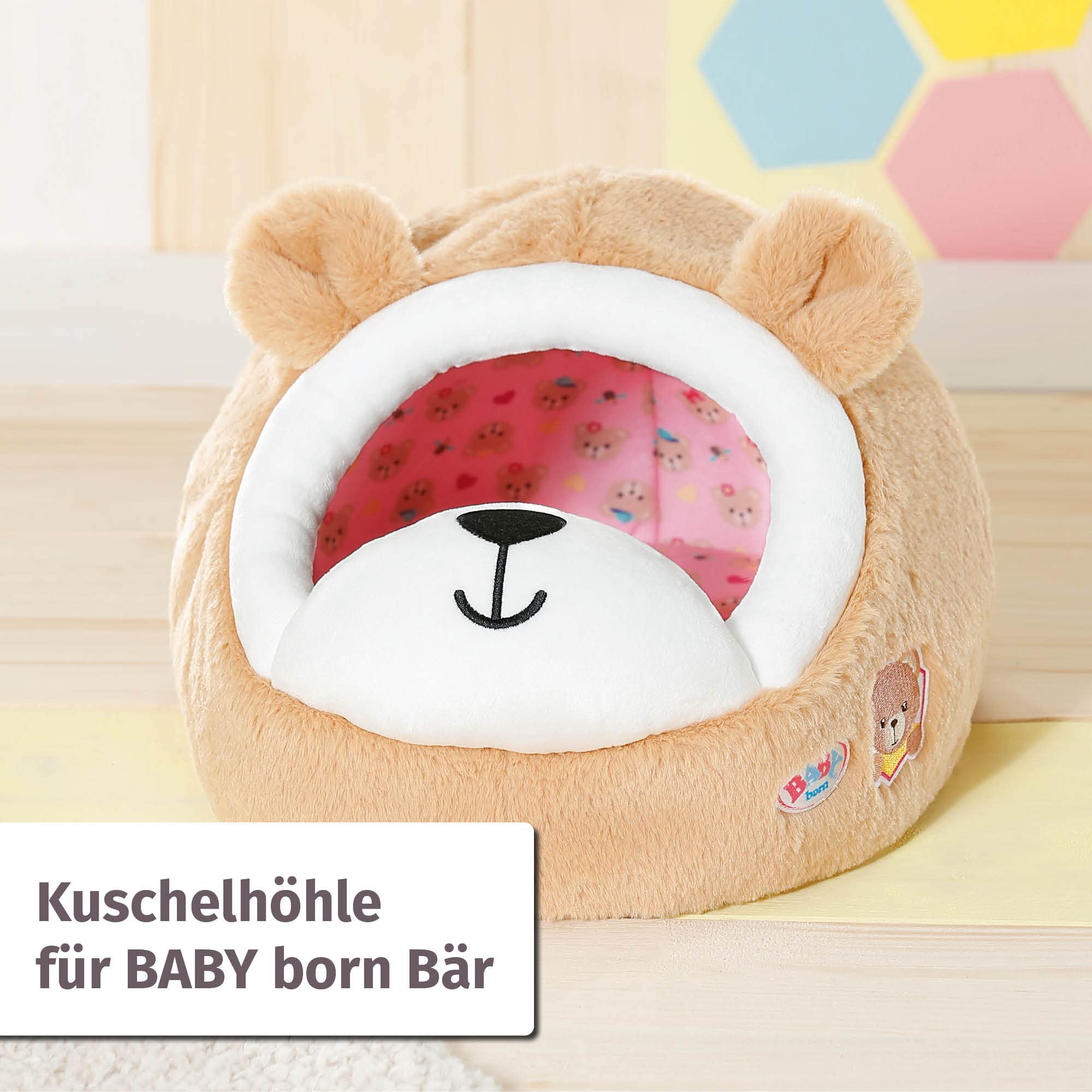 baby-born-b-renh-hle-834459-pl-sch-bett-b-renkopf-f-r-43-cm-puppe-und-b-r image 2