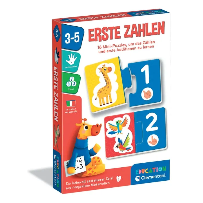 clementoni-education-erste-zahlen-lernspiel-mit-karten-und-mini-puzzles image 1