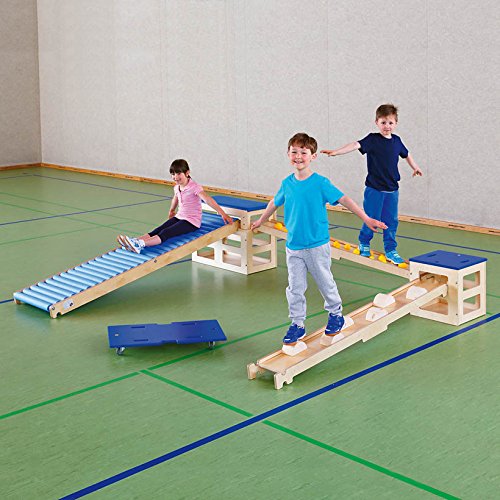 erzi-46390-balancierparcours-sportbox-aus-holz-set-f-r-sport-und-therapie image 3