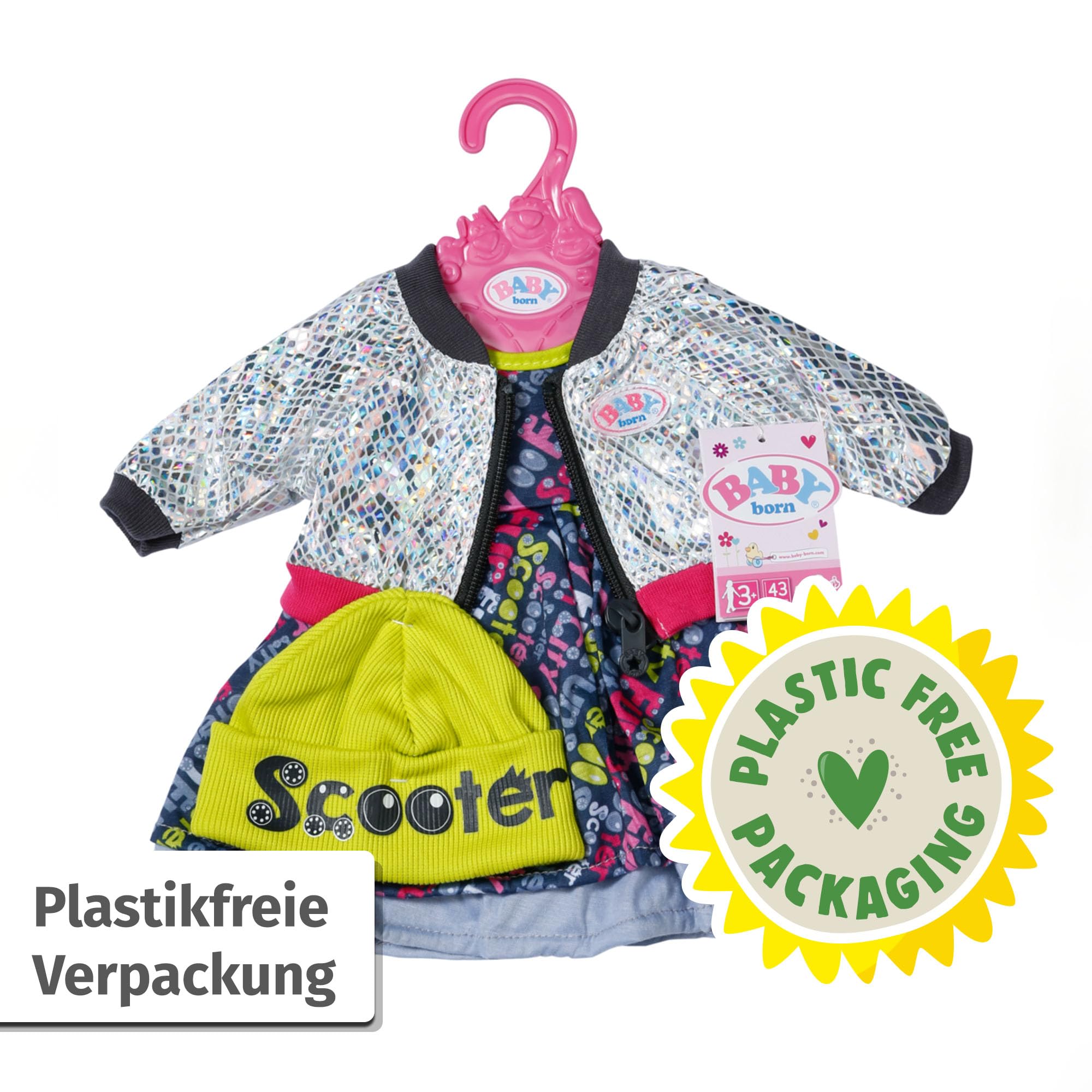 baby-born-e-scooter-outfit-837672-f-r-43-cm-puppen-kleid-jacke-m-tze image 5