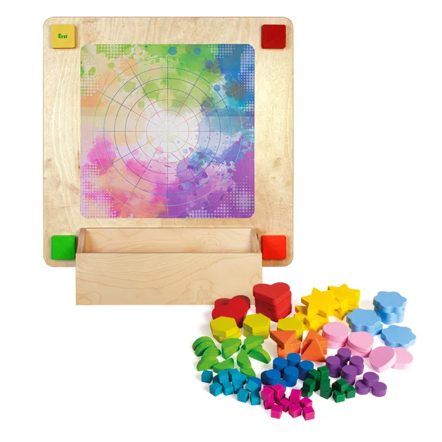 erzi-51109-mandalay-wandspiel-aus-holz-magnetisches-legespiel-mit-108-steinen image 1