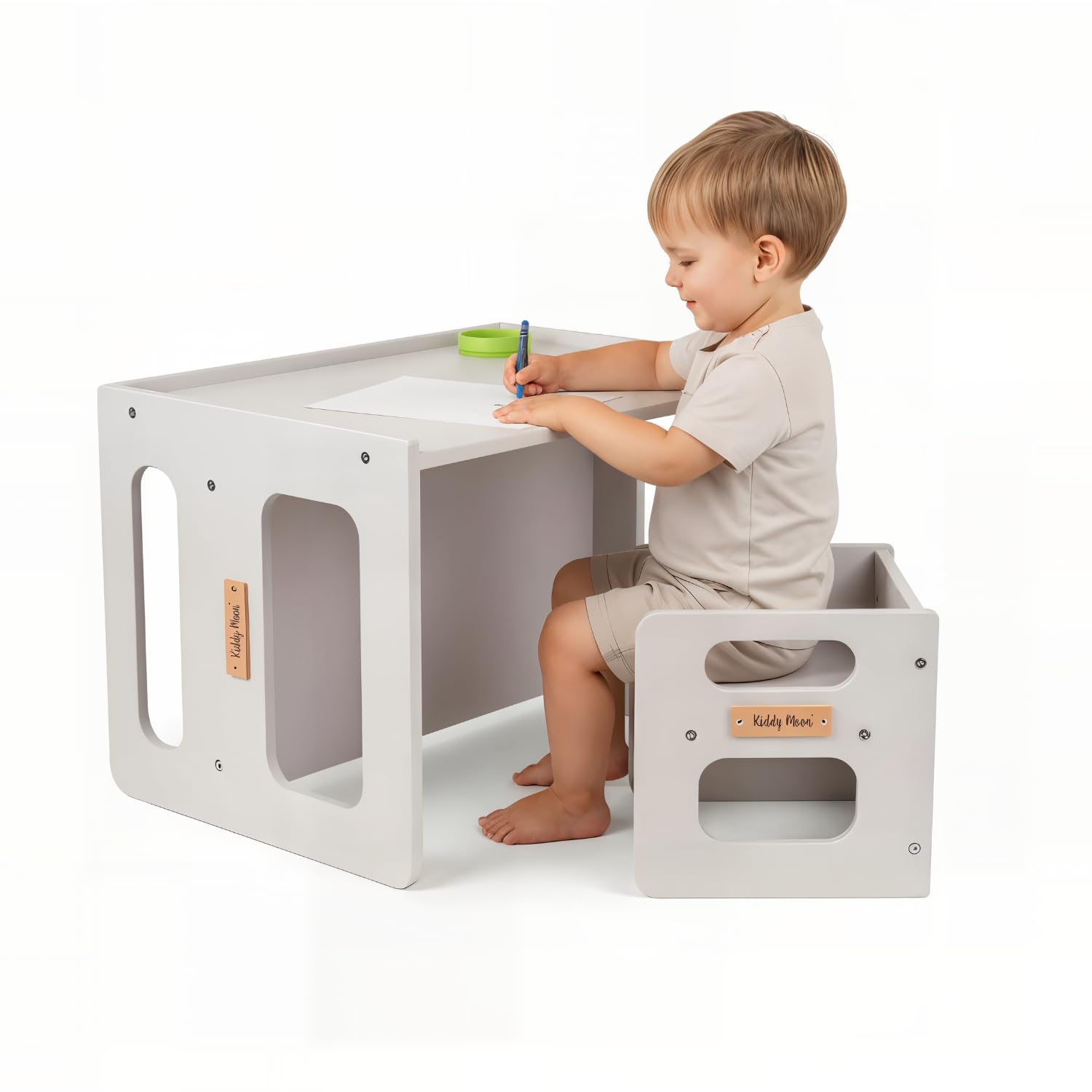 kiddymoon-kindertisch-mit-stuhl-wei-holz-61x44x44-cm image 7