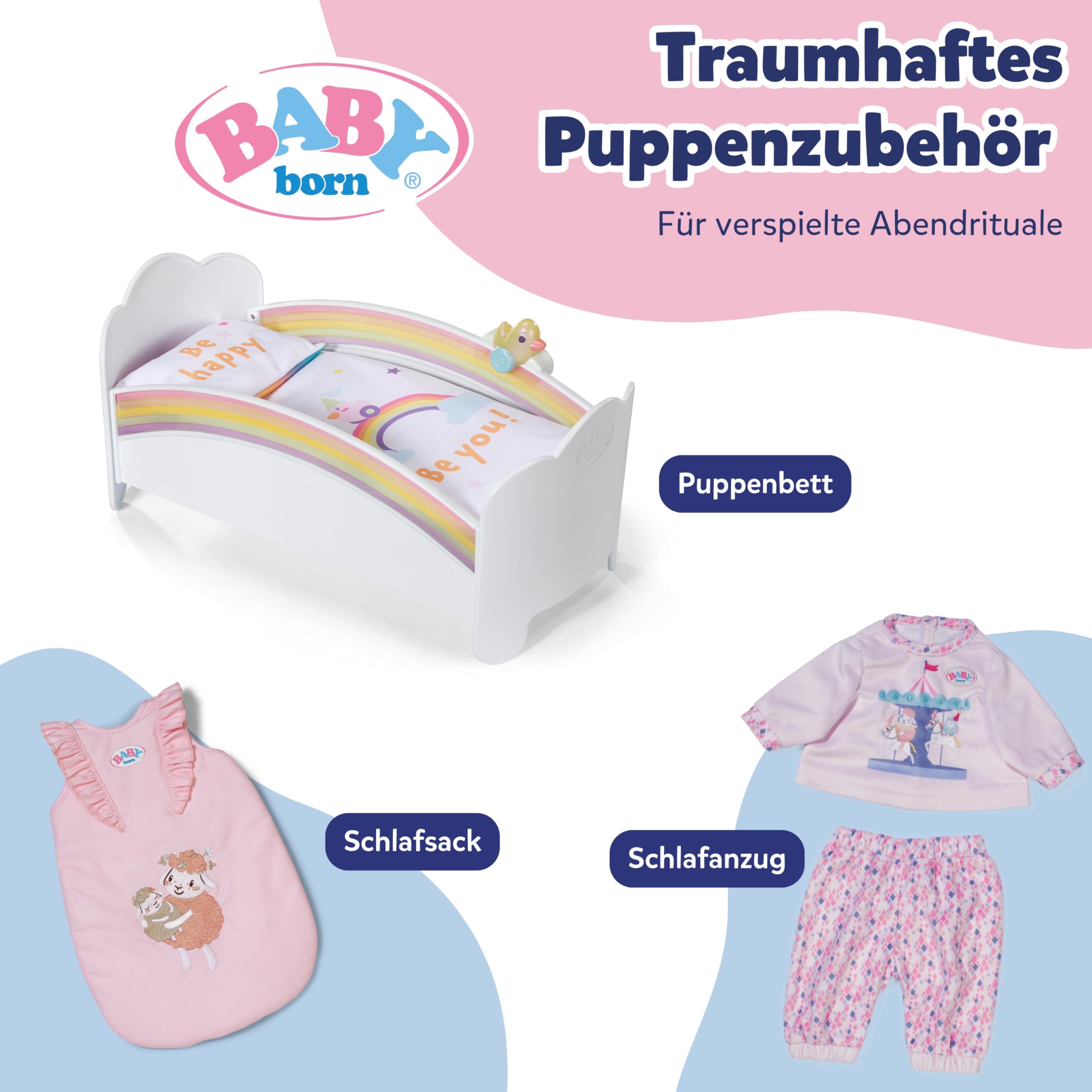 baby-born-pyjama-mit-shirt-und-leggings-puppen-schlafanzug-f-r-43-cm-puppen image 4