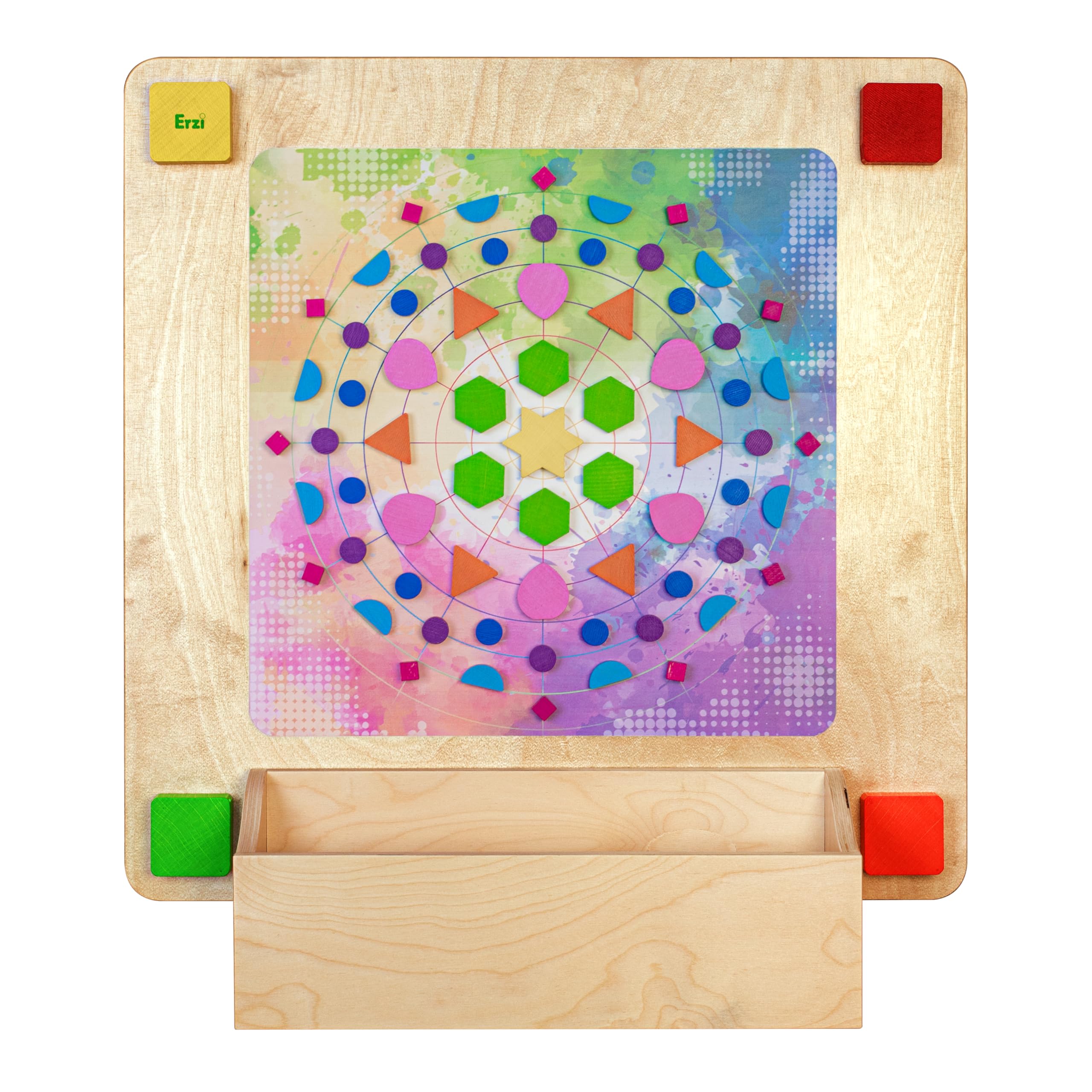 erzi-51109-mandalay-wandspiel-aus-holz-magnetisches-legespiel-mit-108-steinen image 2