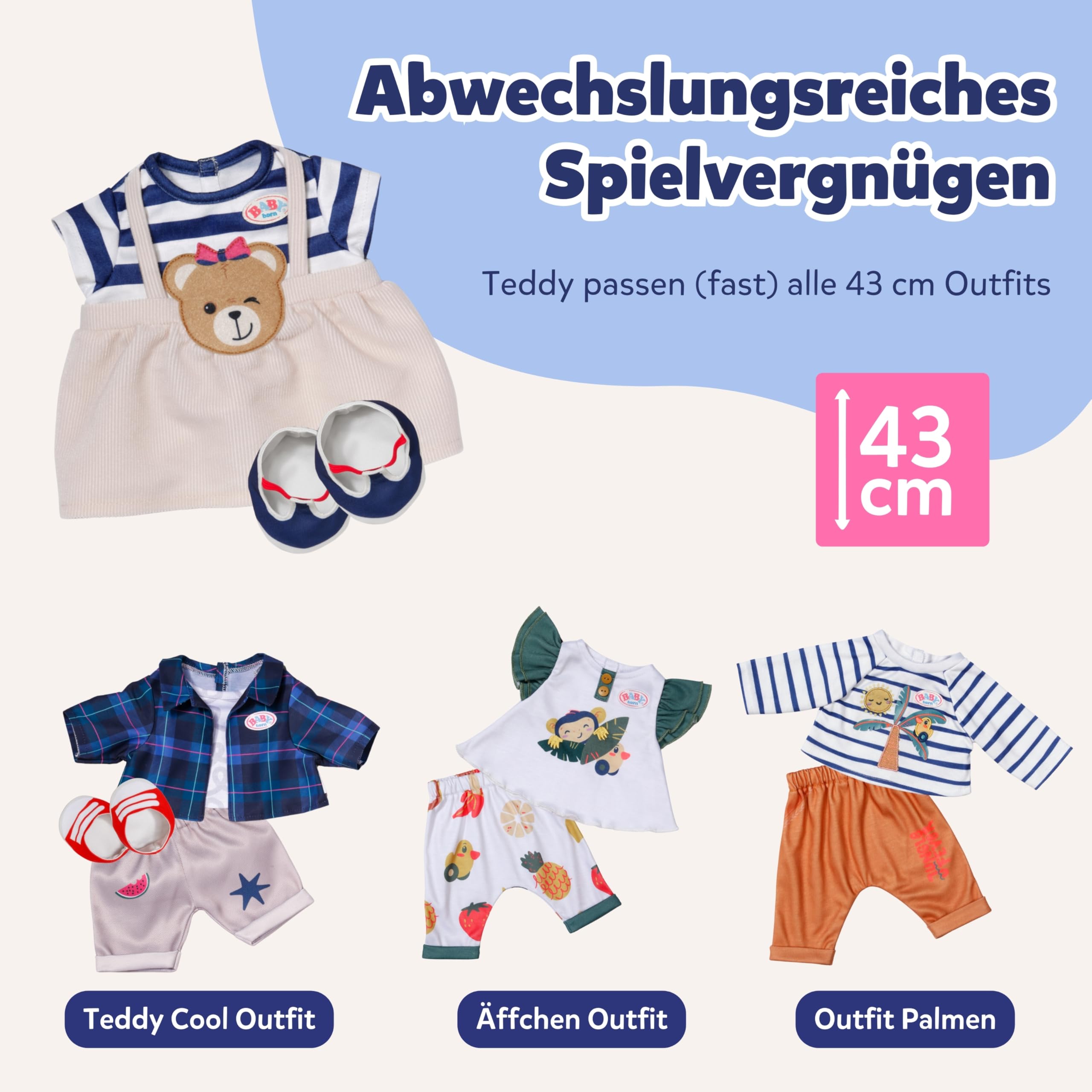 baby-born-b-r-pl-sch-teddy-mit-beweglichen-gelenken-pinkem-strampler-und-zubeh-r image 8