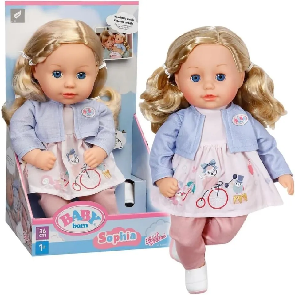 baby-born-sophia-rose-36-cm-babypuppe-mit-haaren-und-schlafaugen image 1
