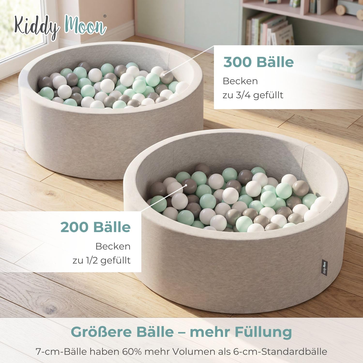 kiddymoon-b-llebad-90x30-cm-mit-200-b-llen-7-cm-hellgrau-bunt image 4