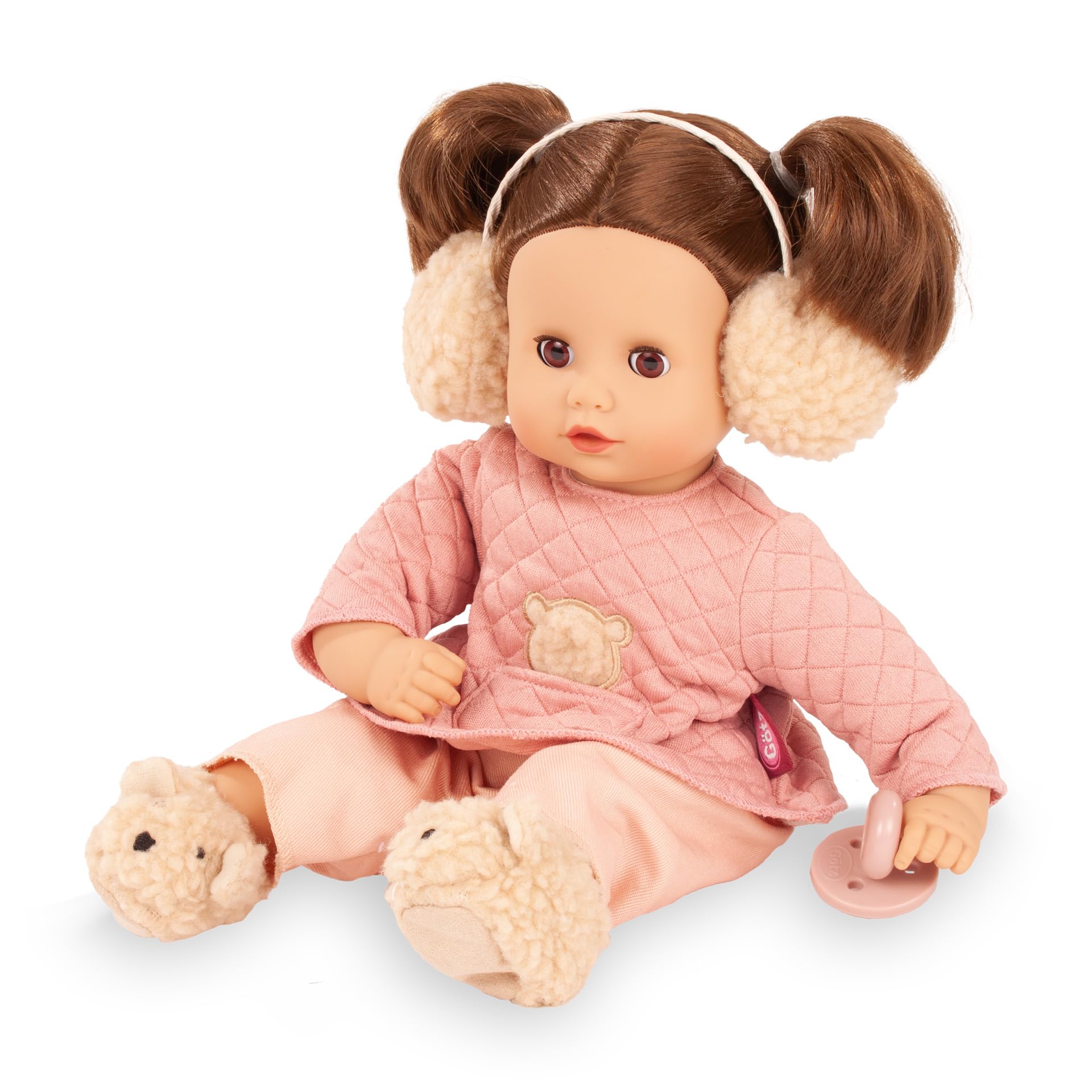 g-tz-muffin-b-rig-puppe-33-cm-babypuppe-braune-schlafaugen-b-ren-set image 2