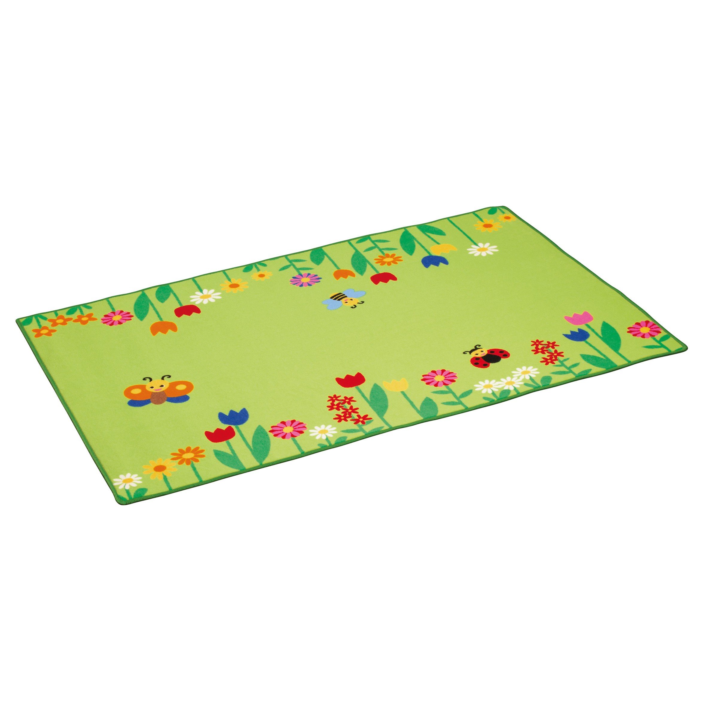 erzi-51175-teppich-blumenwiese-spielteppich-150-x-100-cm image 1