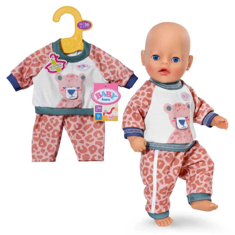 baby-born-little-jogginganzug-dschungel-f-r-36-cm-puppen-mit-sweatshirt image 1