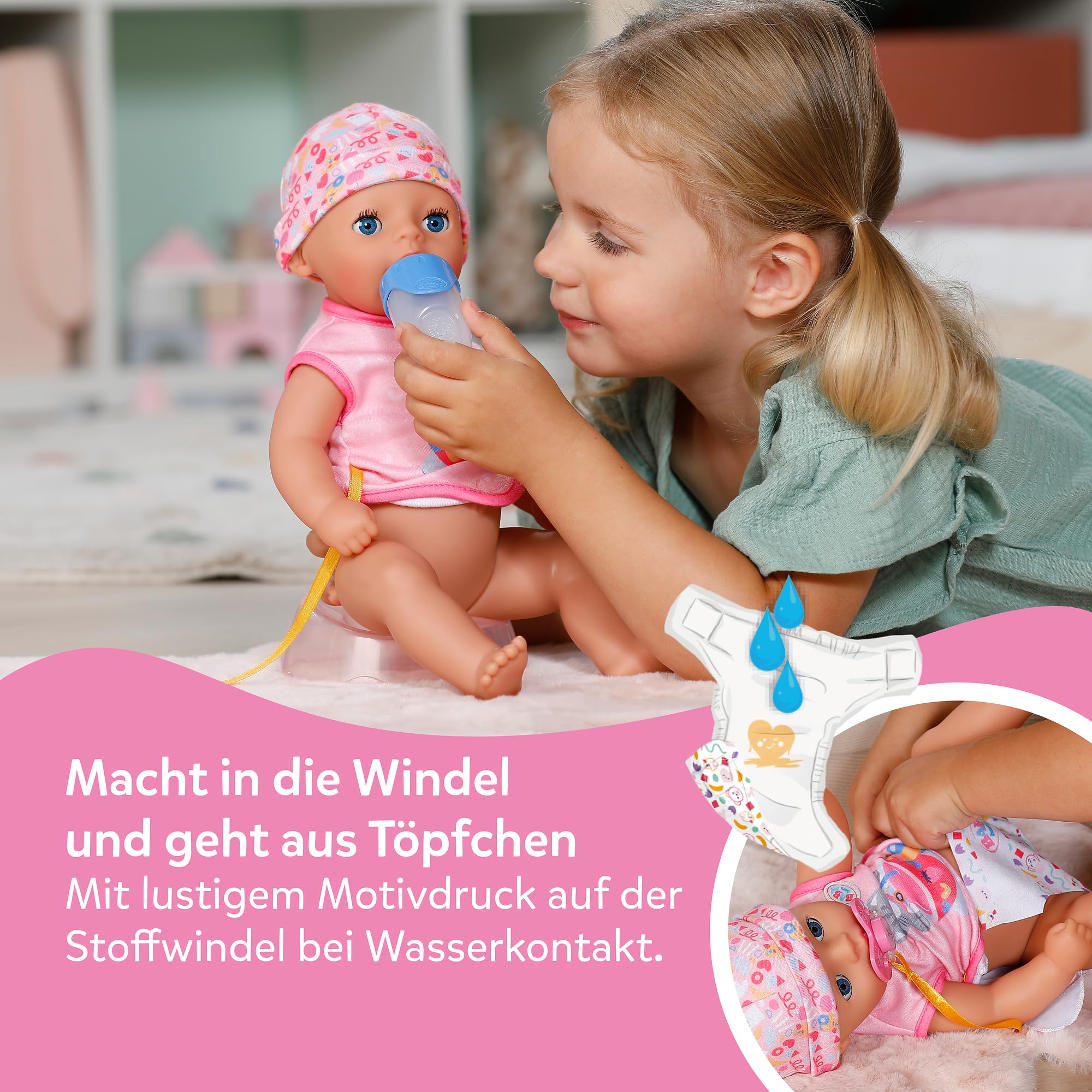 baby-born-little-lena-36-cm-babypuppe-pinker-strampler-7-funktionen image 5