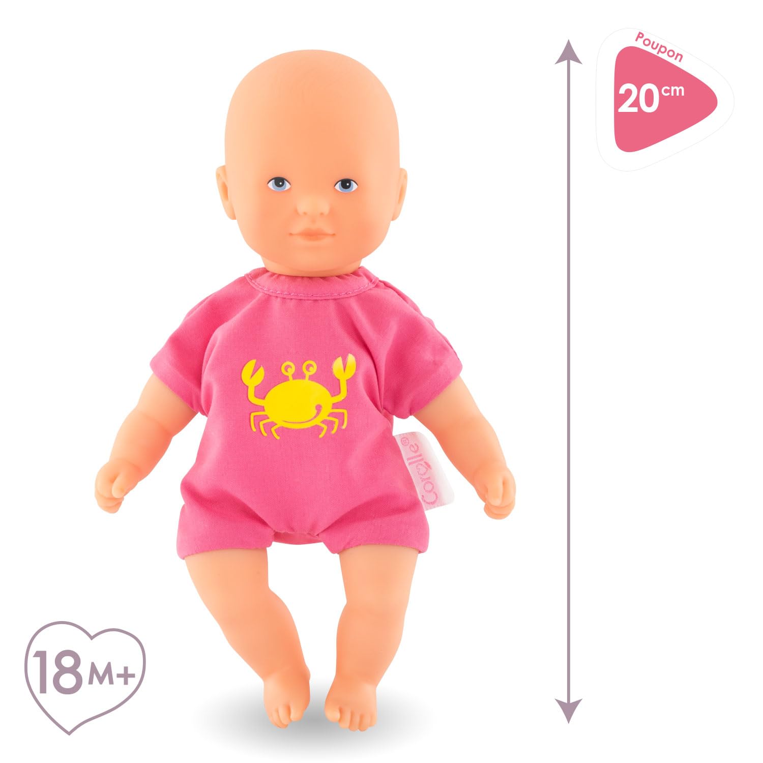 corolle-mon-premier-mini-badepuppe-20cm-pink-mit-seesternprint-und-vanilleduft image 5