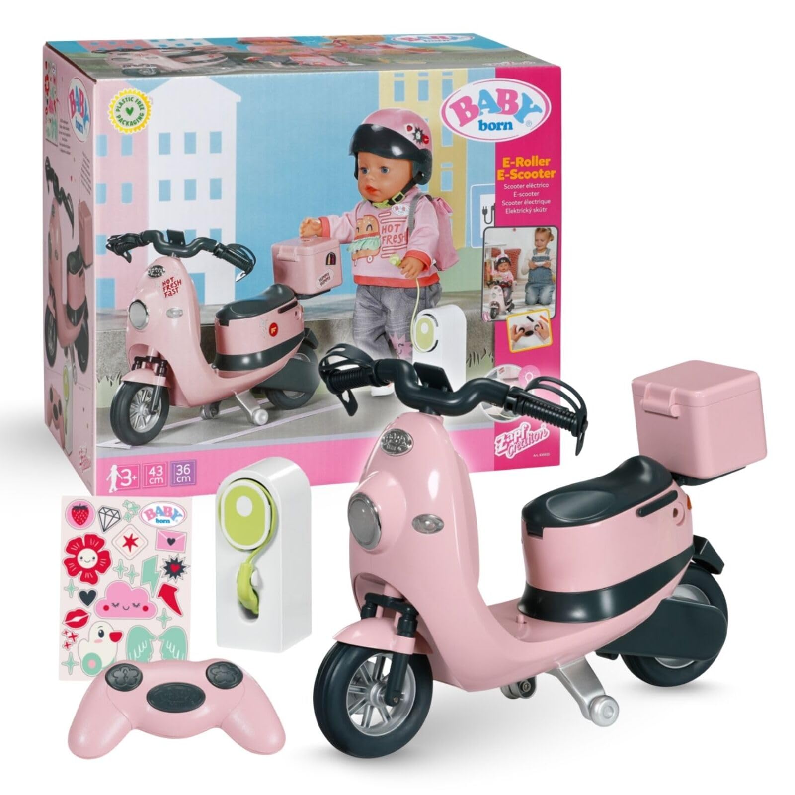 baby-born-e-scooter-ferngesteuerter-roller-mit-zubeh-r-f-r-43-cm-puppen image 1
