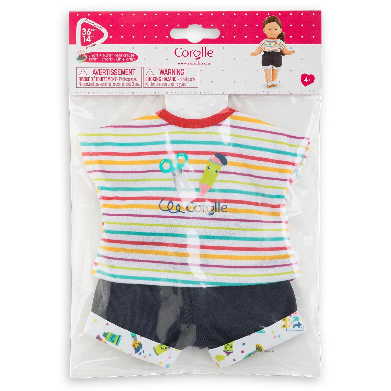 corolle-ma-corolle-set-t-shirt-short-k-nstler-f-r-36-cm-puppen image 2