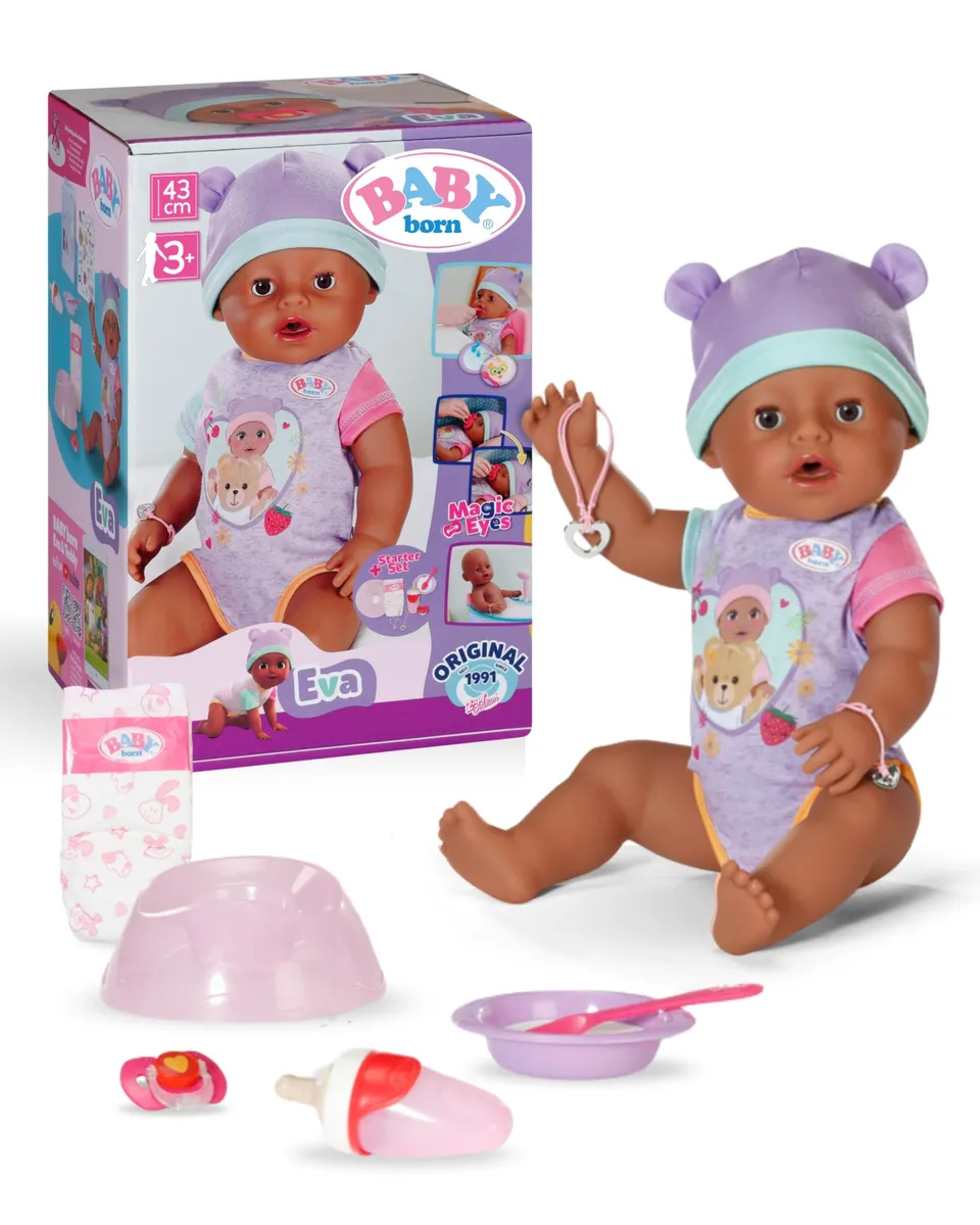 baby-born-eva-43cm-babypuppe-mit-10-funktionen-ohne-batterien image 1
