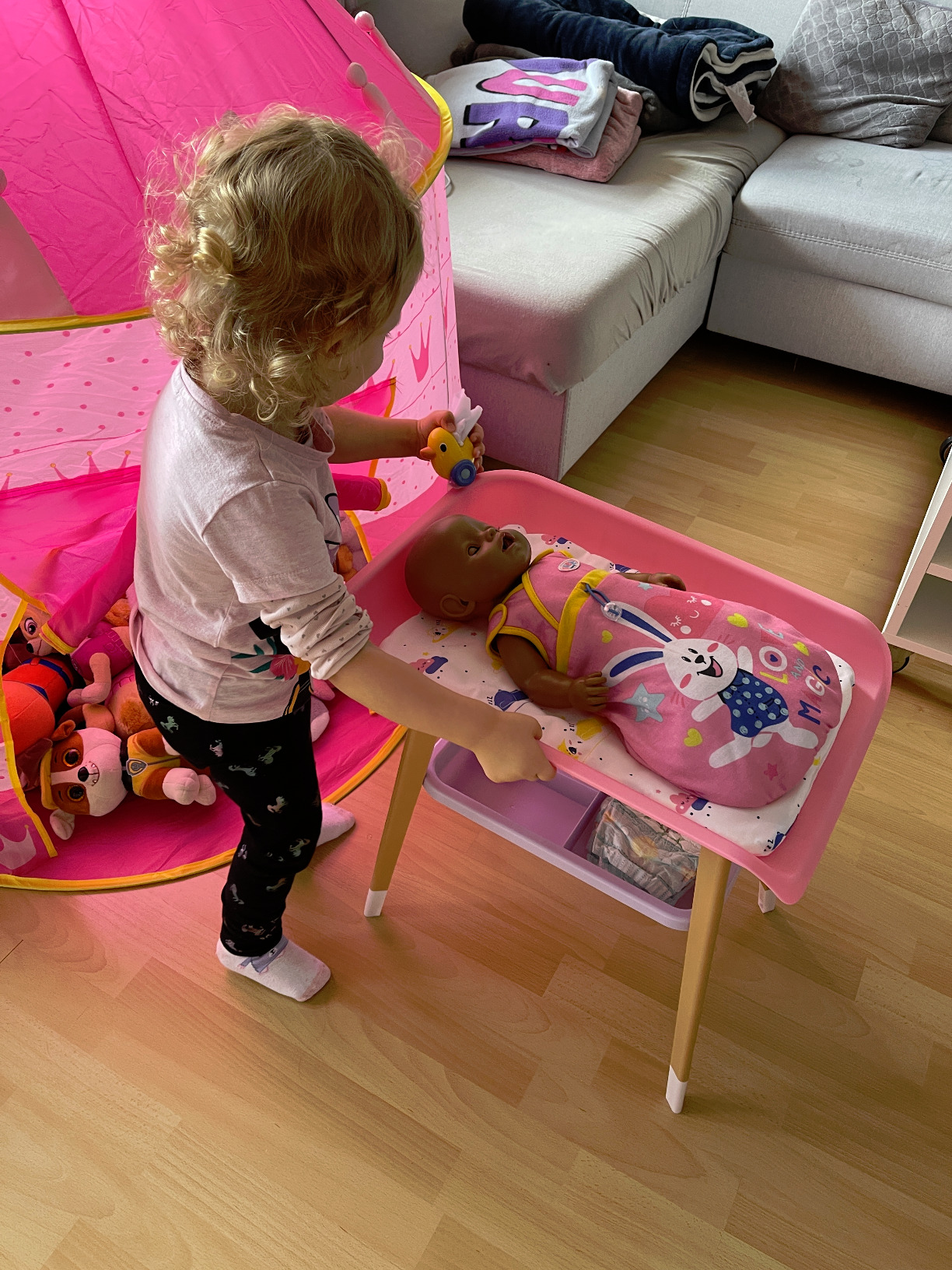 Puppenmama glücklich