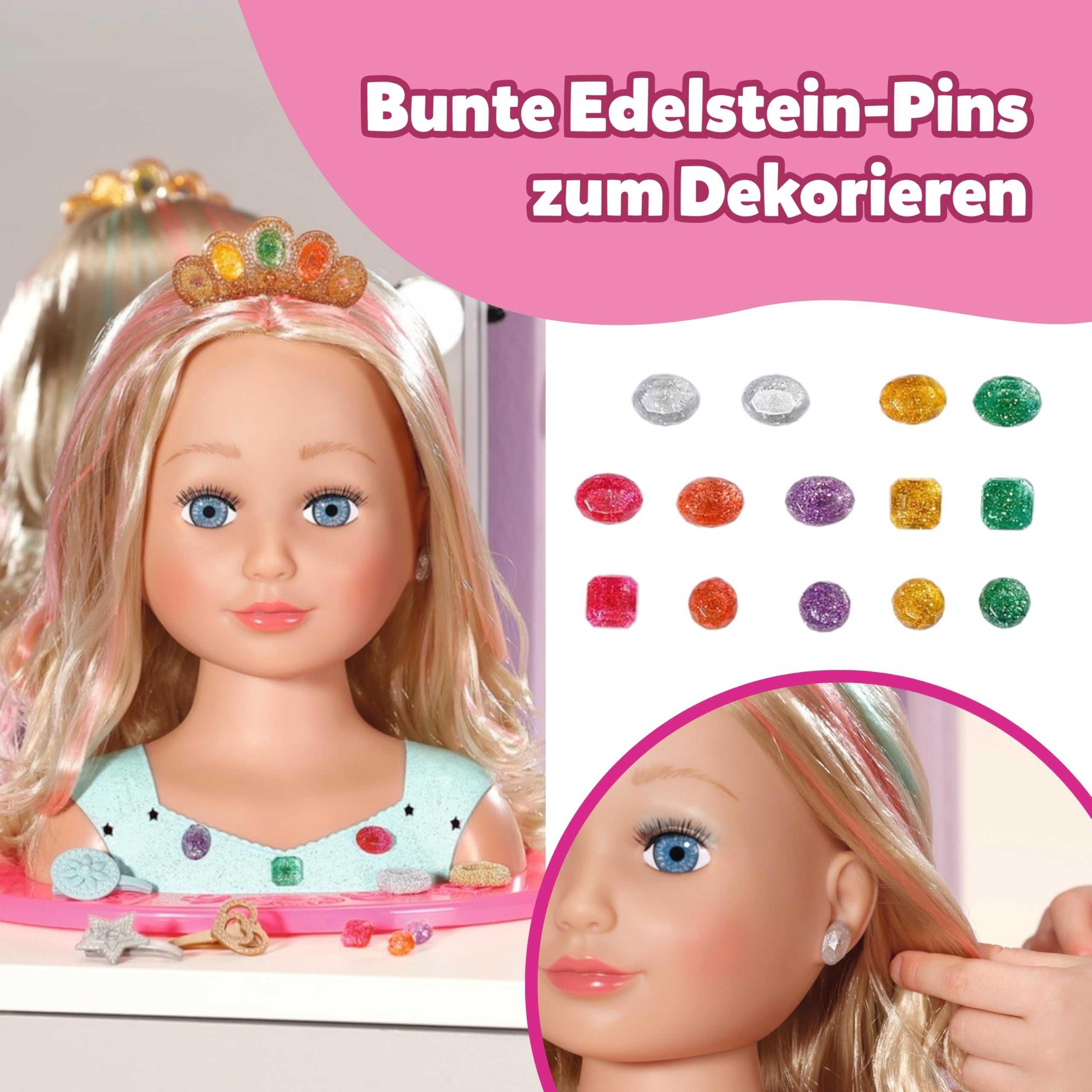 baby-born-stylingkopf-prinzessin-frisierkopf-mit-schminkpalette image 6