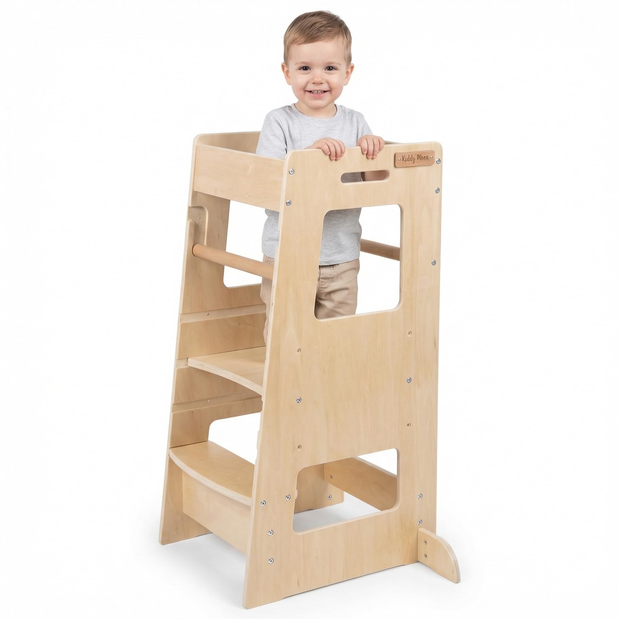 kiddymoon-lernturm-montessori-k-chenhelfer-3-fach-h-henverstellbar-schwarz image 8