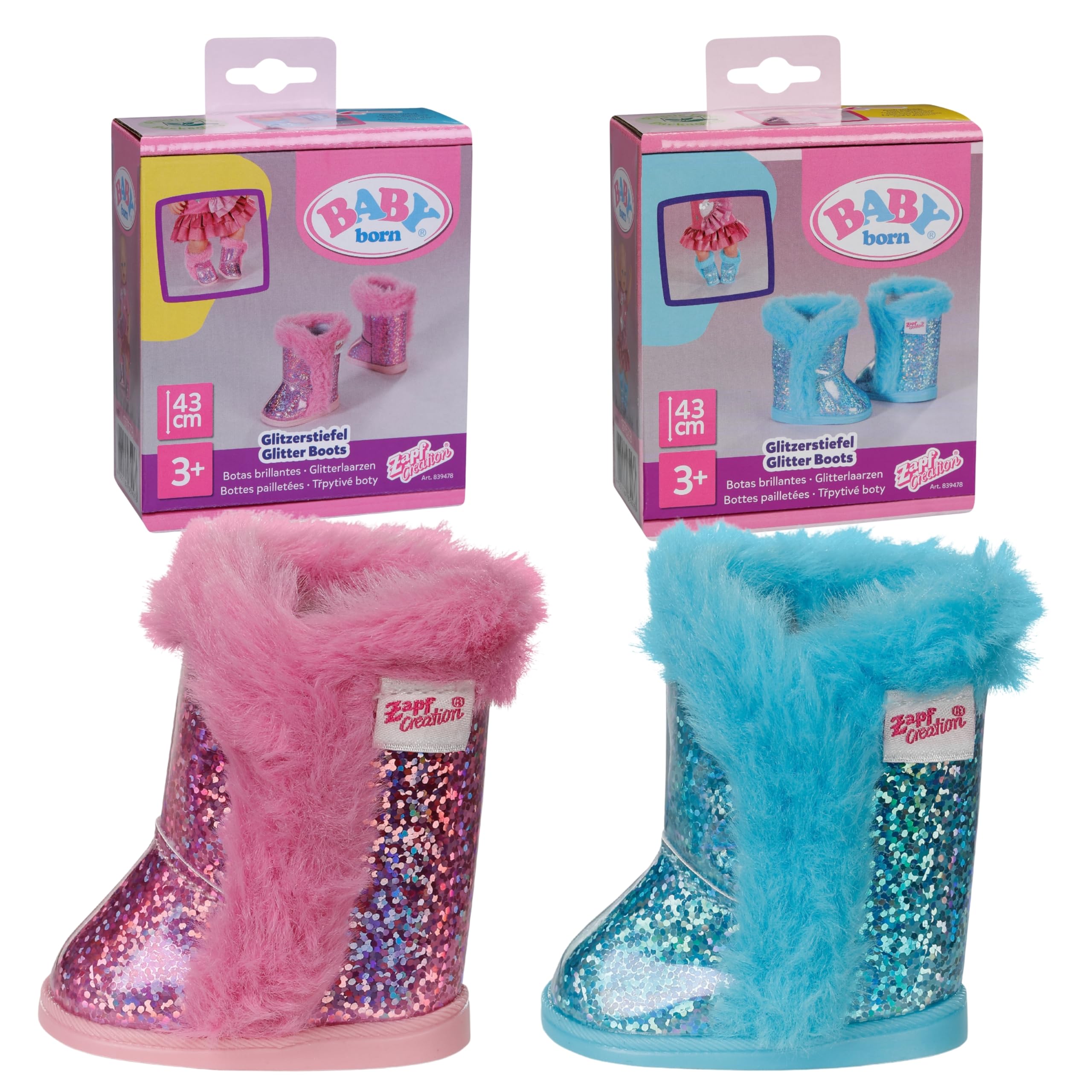 baby-born-glitzerstiefel-f-r-43-cm-puppen-blau-pink-sortiert image 1