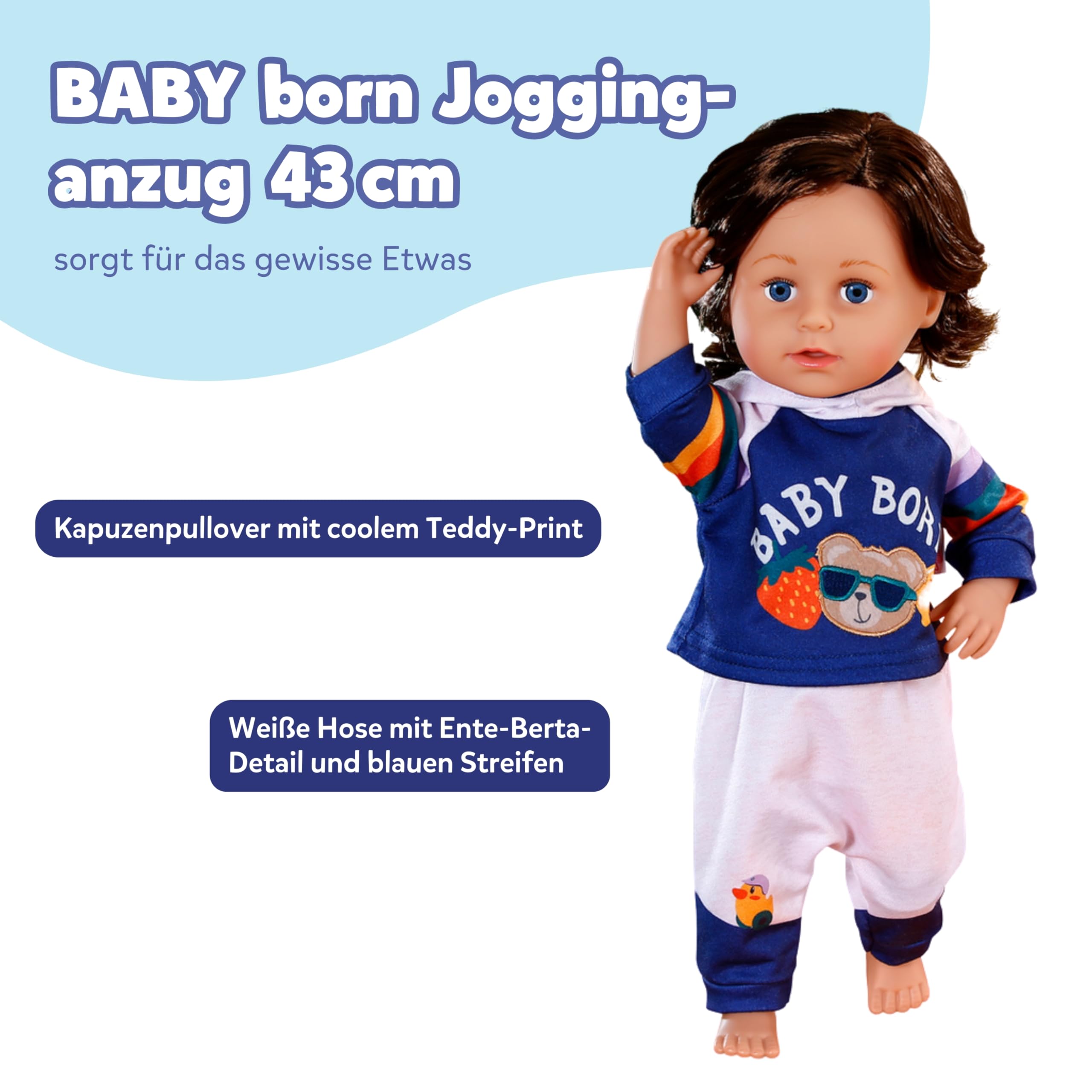 baby-born-jogginganzug-navy-hoodie-puppenkleidung-43-cm image 2