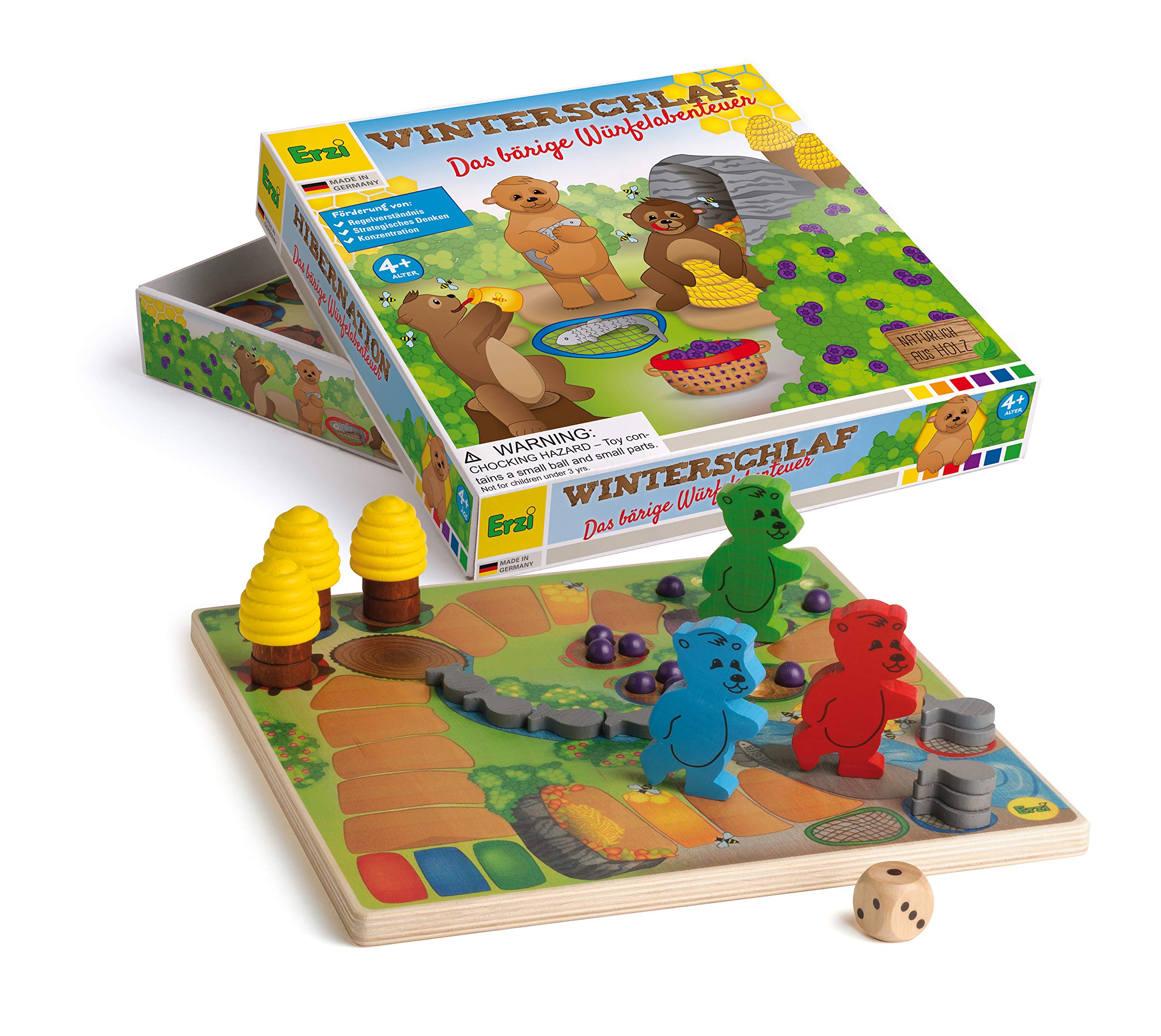 erzi-42365-spiel-honigb-r-im-winterschlaf-strategiespiel-aus-holz image 1