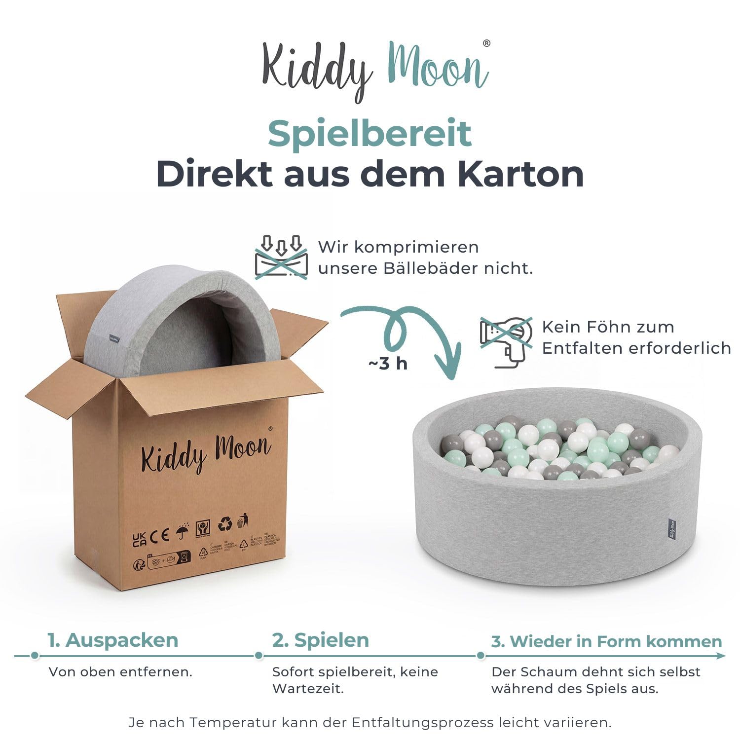 kiddymoon-eckiges-viertel-b-llebad-90x30-cm-mit-200-b-llen-7-cm-hellgrau-transpa image 6
