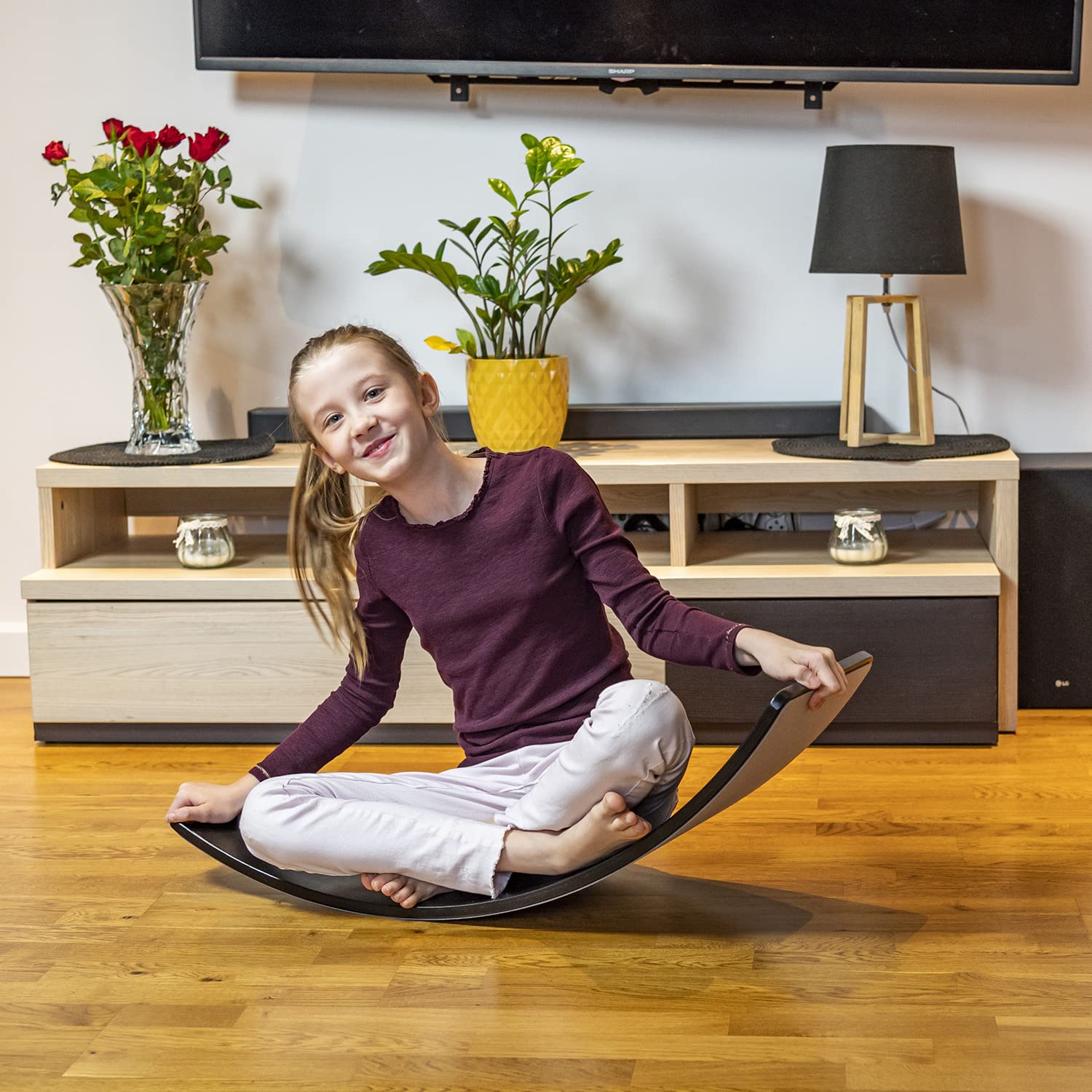 kiddymoon-balance-board-aus-holz-80x30-cm-gleichgewichtsbrett image 7