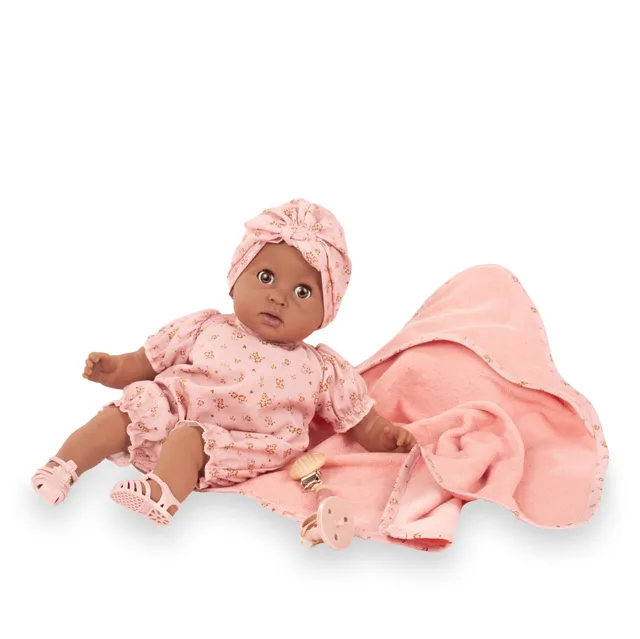 g-tz-cosy-aquini-millefleur-badepuppe-33-cm-mit-braunen-schlafaugen image 1