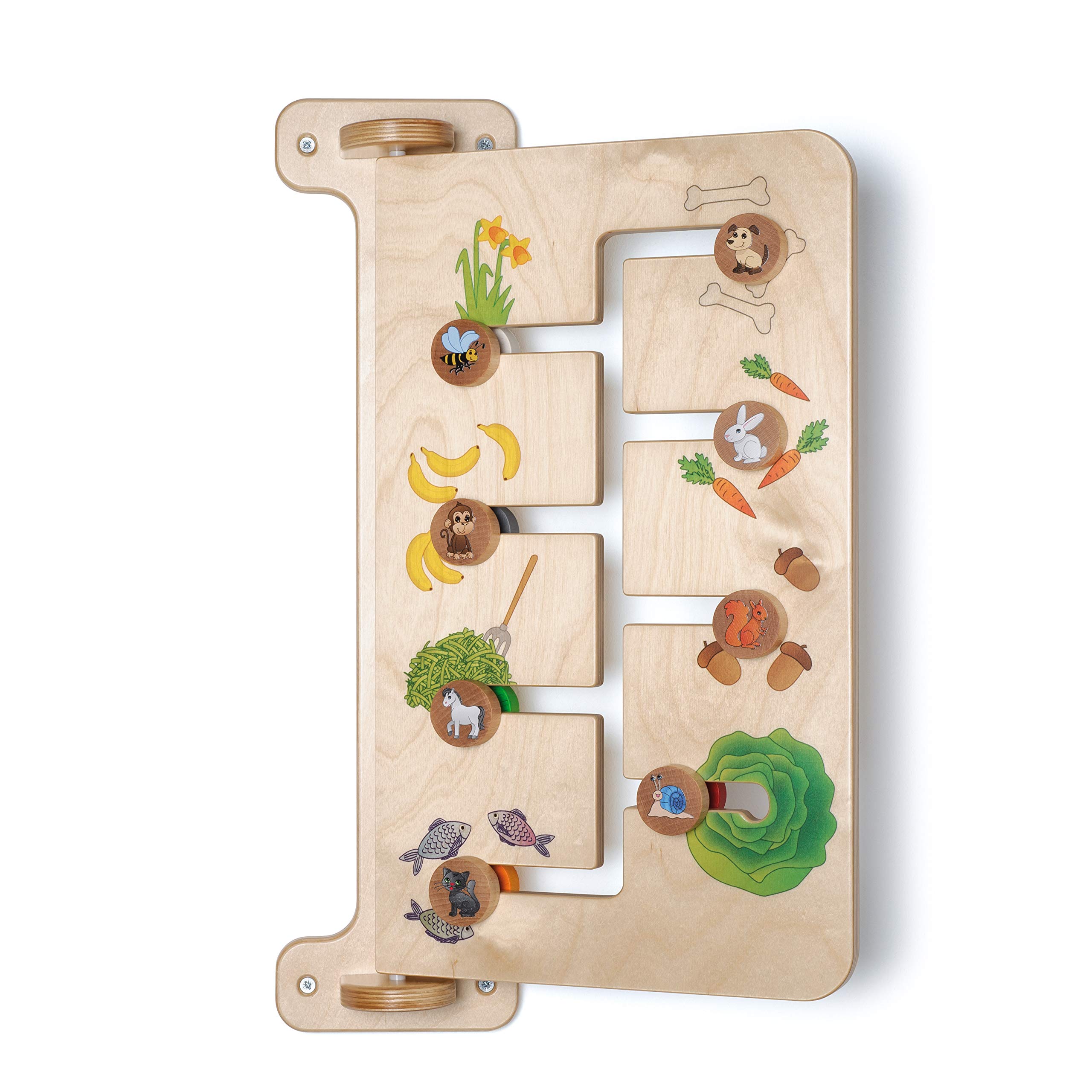 erzi-51112-wandspiel-schieber-tsel-tiere-holz image 2