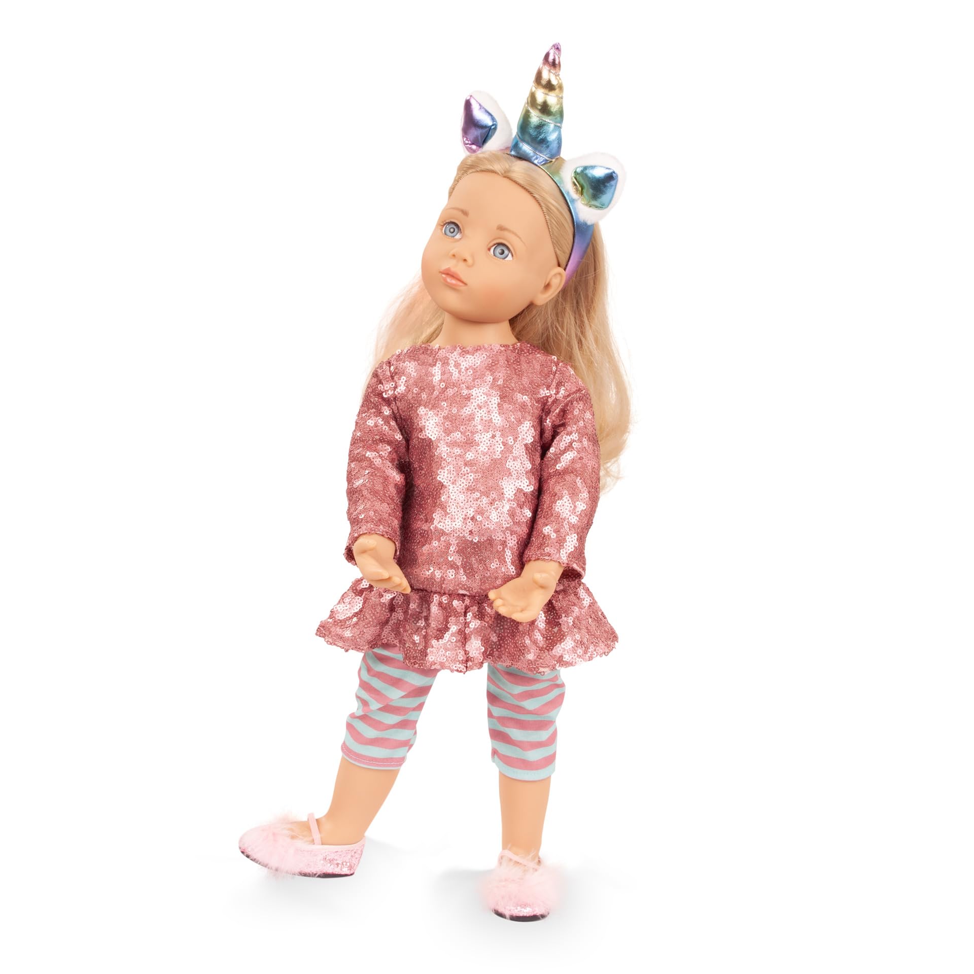 g-tz-happy-kidz-anna-einhorn-puppe-50-cm-multigelenk-stehpuppe-6-teilig image 6