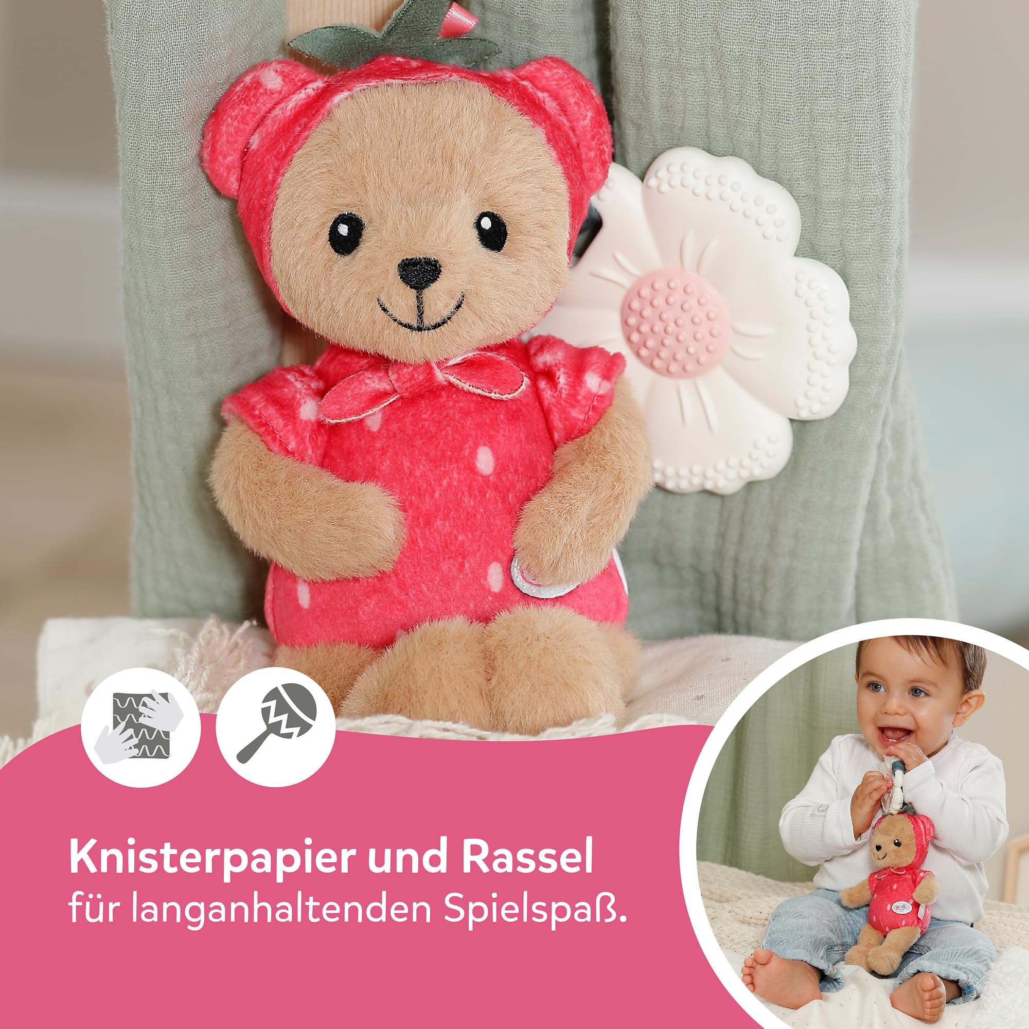 baby-born-for-babies-teddy-erdb-re-18-cm-mit-bei-ring-und-rassel image 4