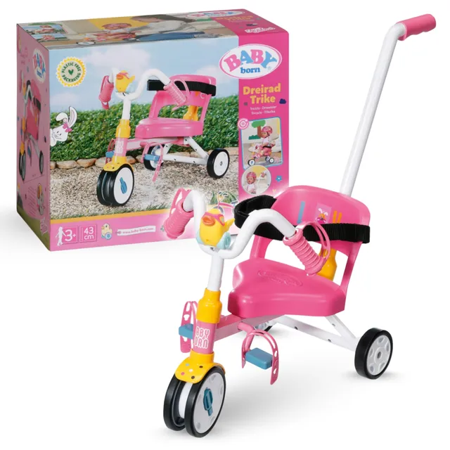 baby-born-dreirad-f-r-36-cm-und-43-cm-puppen-wei-rosa image 1