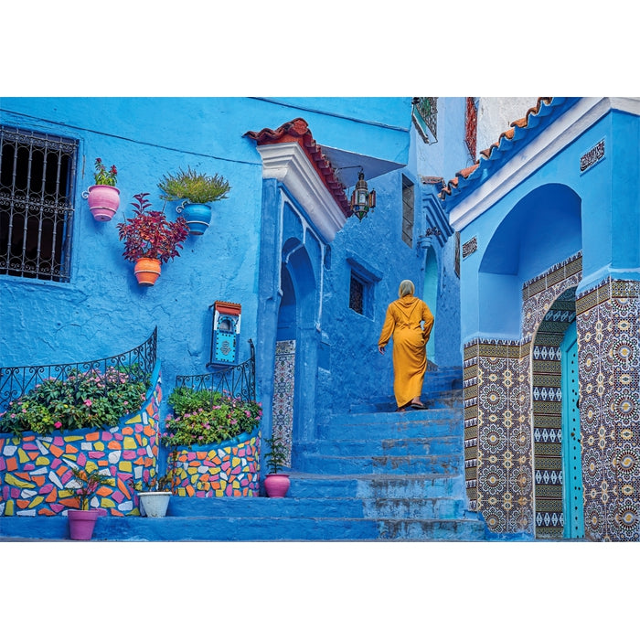 clementoni-blue-street-of-chefchaouen-puzzle-500-teile-49-x-36-cm image 2