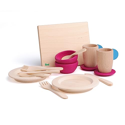 erzi-10679-geschirrset-aus-holz-kaufladen-zubeh-r-15-teilig image 3