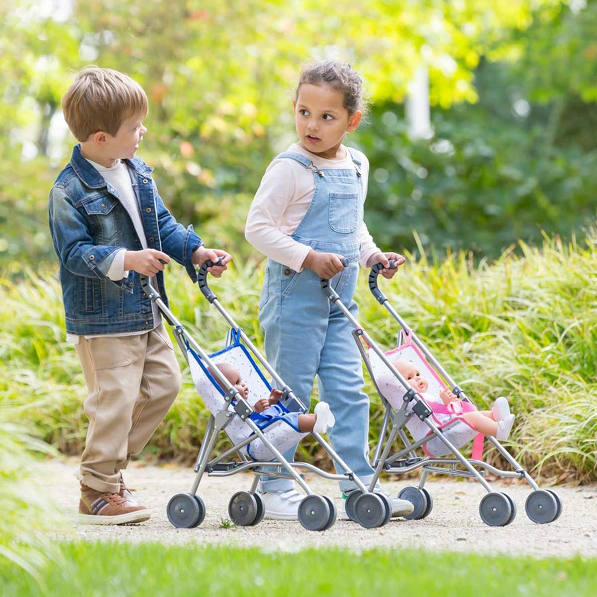 corolle-9000140730-mon-grand-poupon-puppenbuggy-blau-f-r-36-42-cm image 5