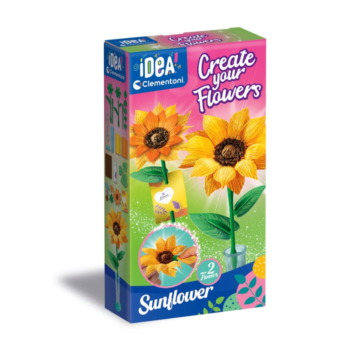 clementoni-idea-deine-blumen-kreationen-sonnenblume-bastelset image 1