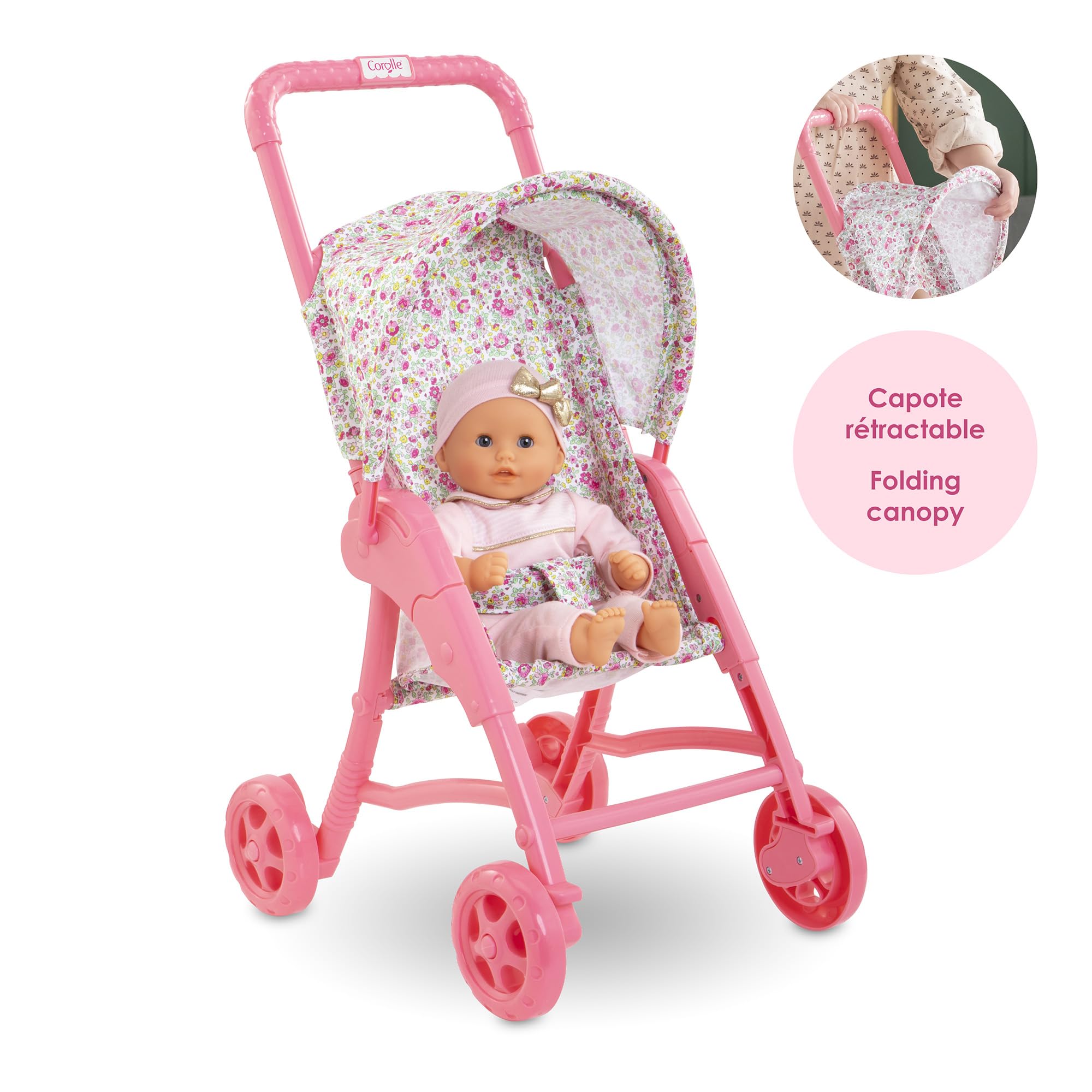 corolle-ma-premi-re-poup-e-puppenbuggy-floral-f-r-30-cm-puppen-ab-18-monaten image 6