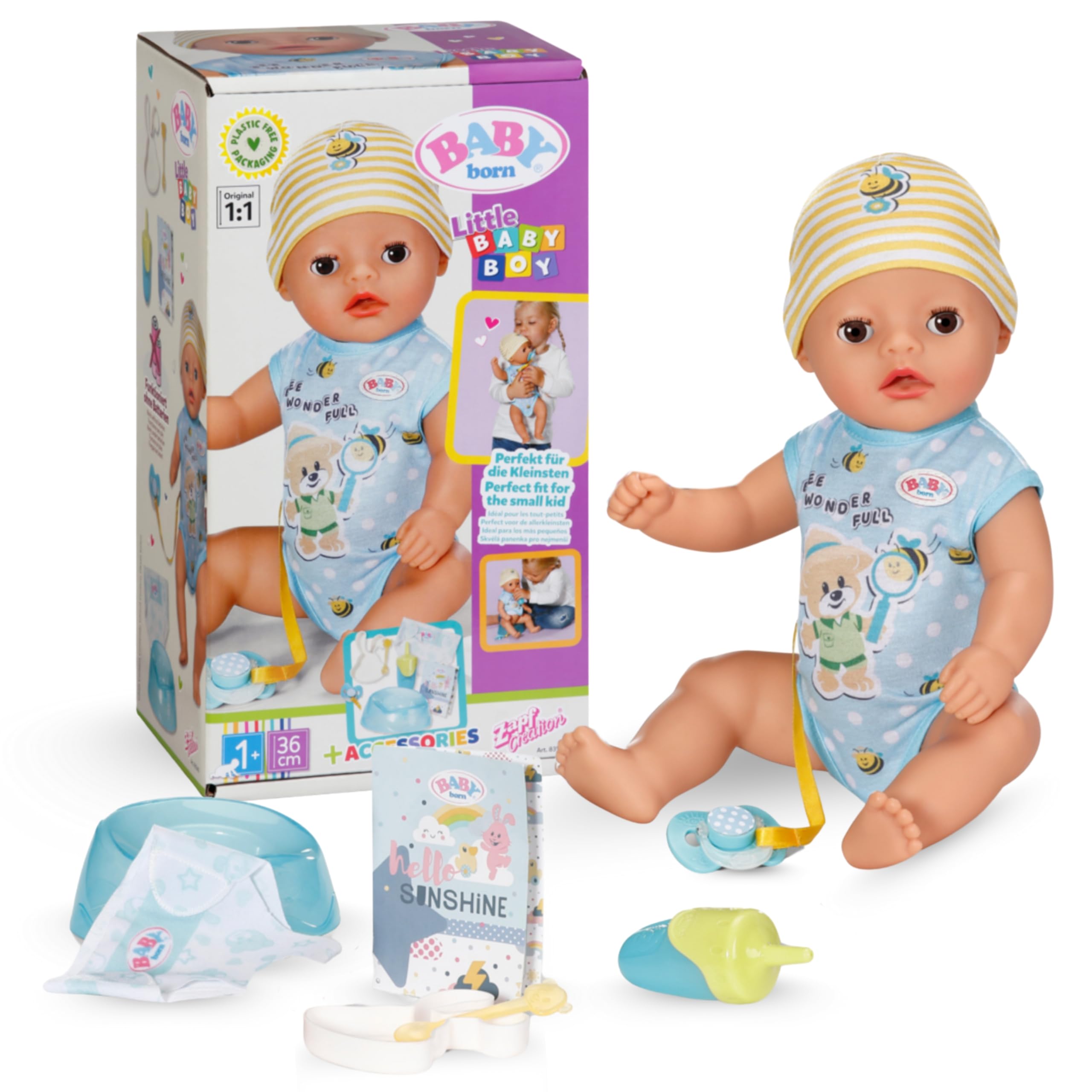 baby-born-lukas-little-baby-boy-36-cm-babypuppe-mit-7-funktionen image 1