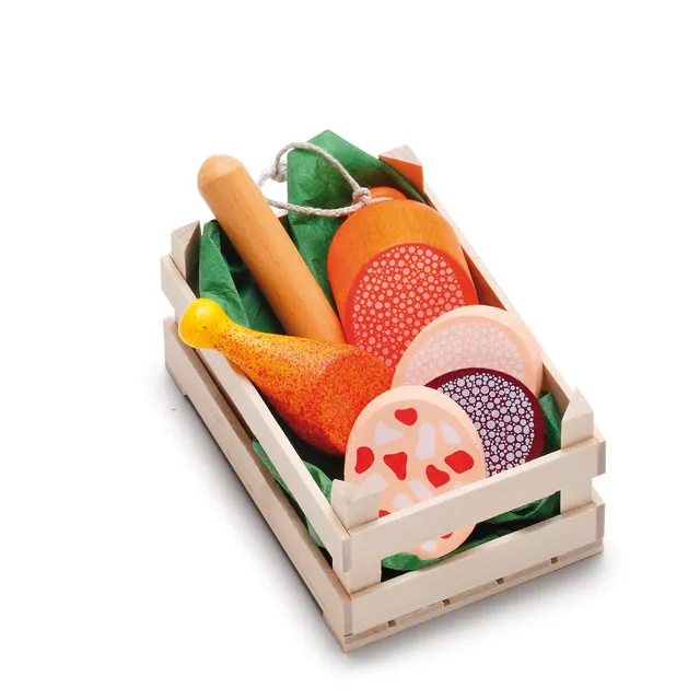 erzi-28245-sortiment-wurstwaren-klein-aus-holz-6-teilig image 1