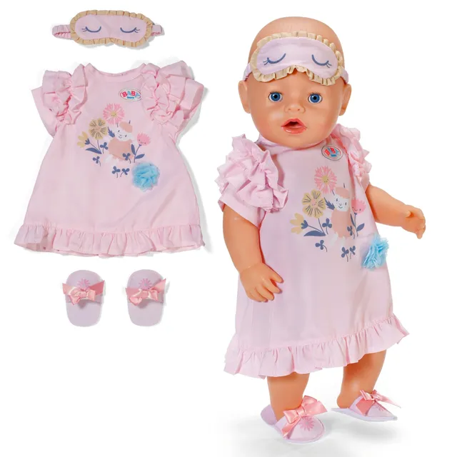baby-born-nachthemd-set-f-r-43-cm-puppen-mit-schlafmaske-und-pantoffeln image 1