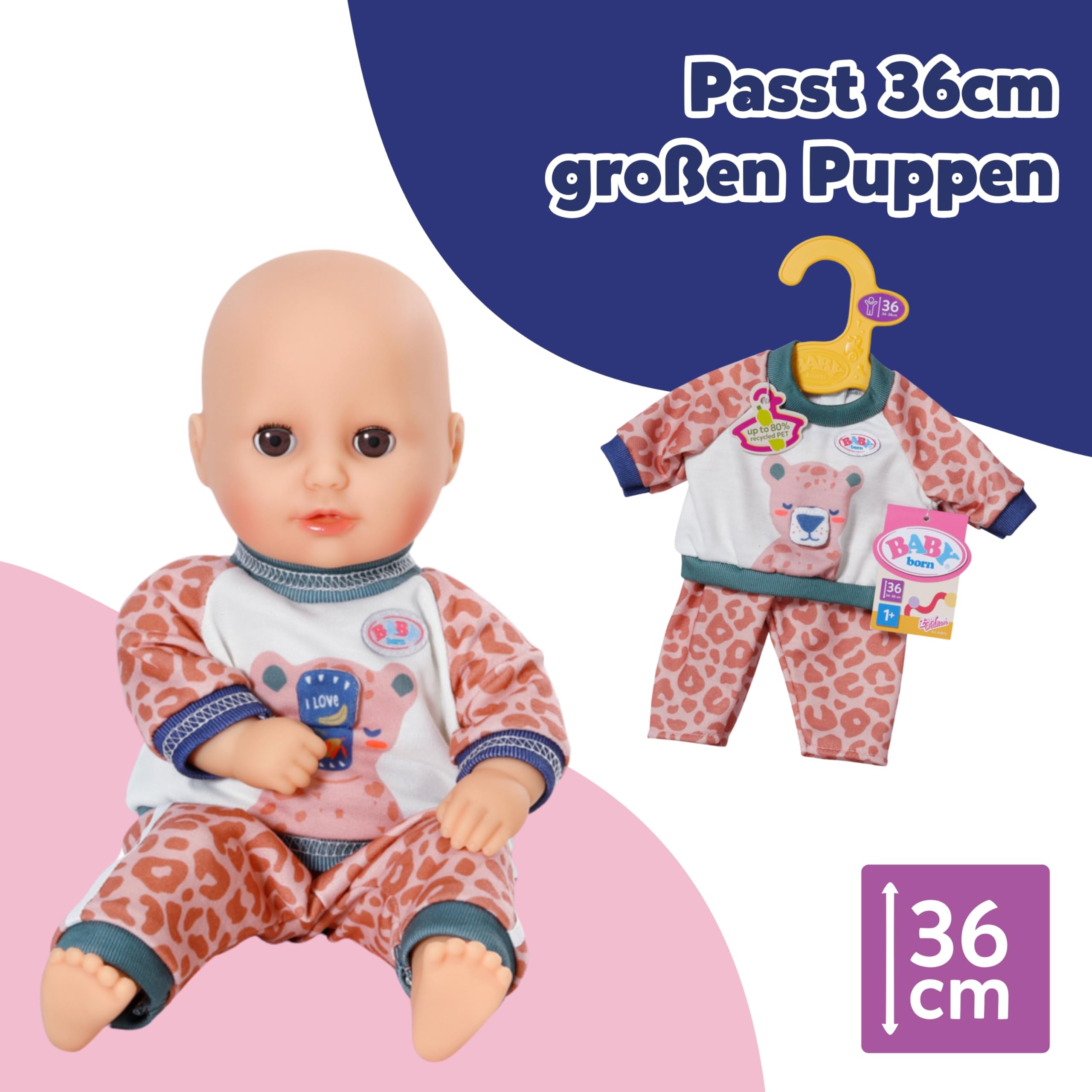 baby-born-little-jogginganzug-dschungel-f-r-36-cm-puppen-mit-sweatshirt image 4