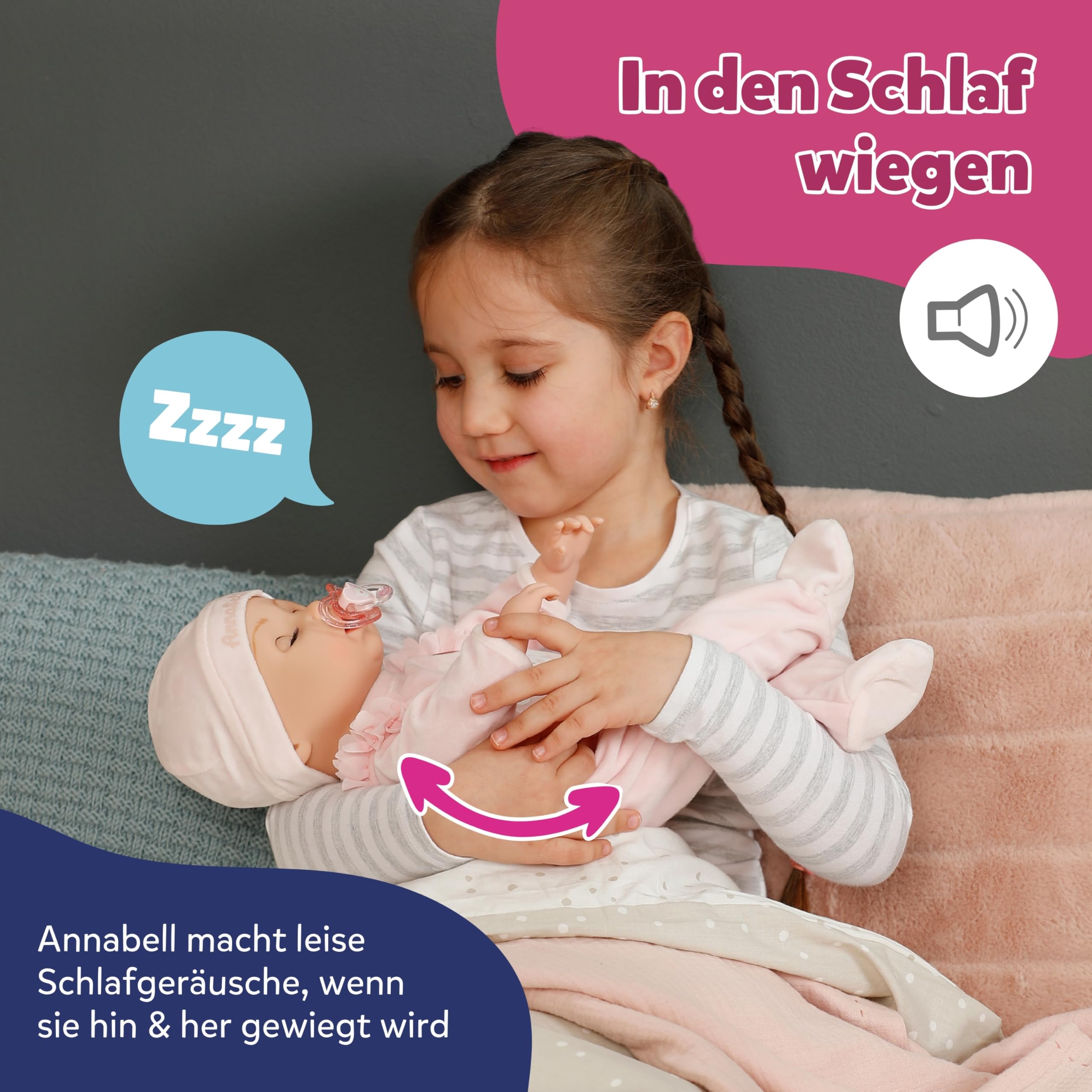 baby-born-annabell-43-cm-babypuppe-mit-sound-und-7-funktionen image 5