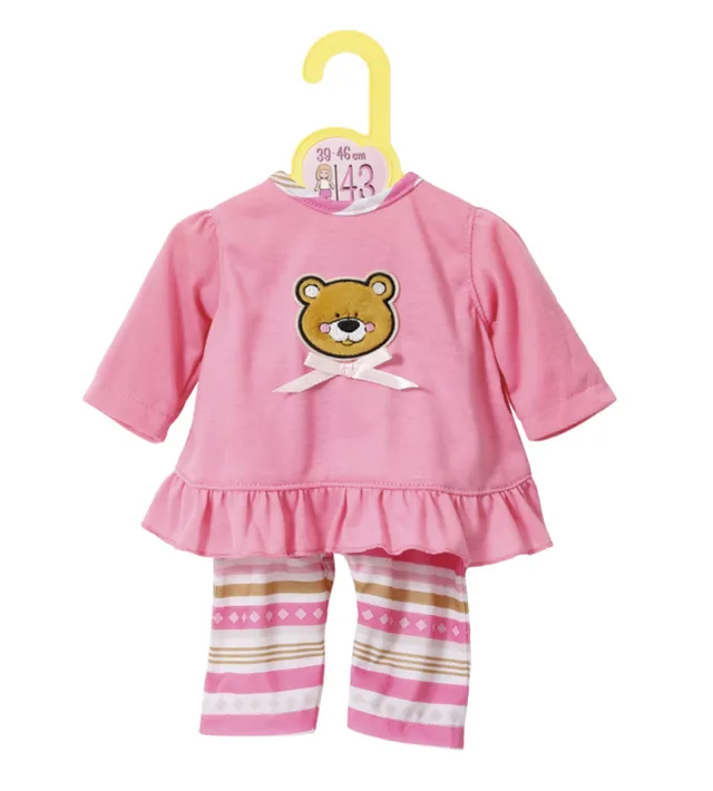 baby-born-dolly-moda-pyjama-39-46-cm-rosa-puppenkleidung-2-teilig image 1