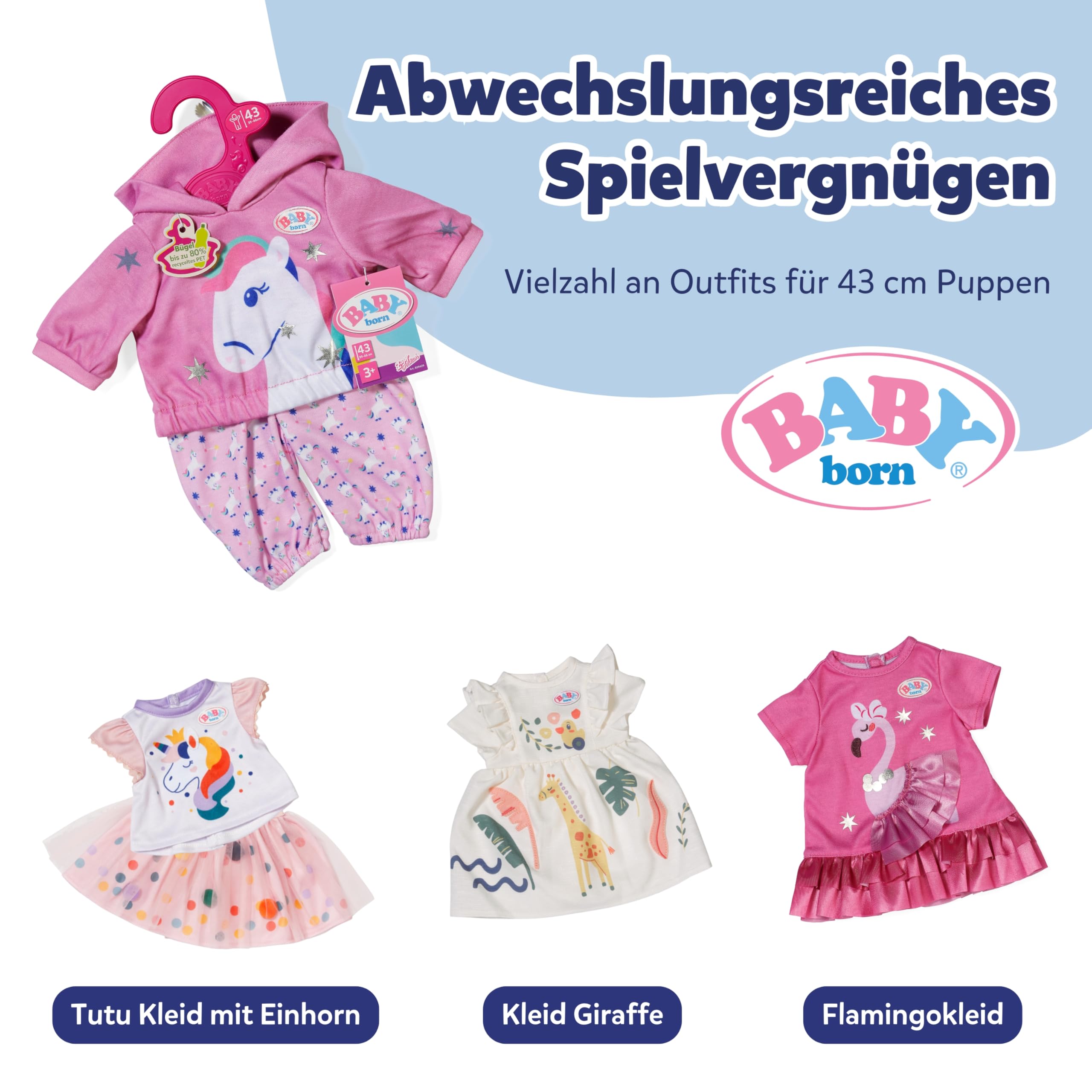 baby-born-einhorn-outfit-puppenkleidung-f-r-43-cm-puppen-mit-hoodie-und-hose image 5
