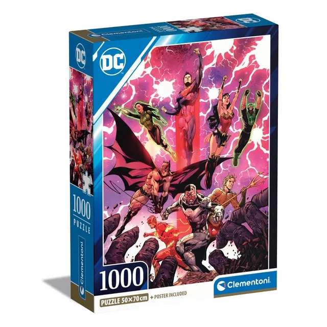 clementoni-dc-comics-puzzle-1000-teile-70-x-50-cm-erwachsenenpuzzle image 1