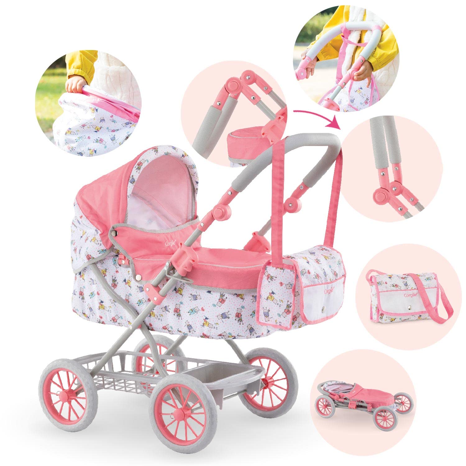 corolle-mon-grand-poupon-faltbarer-puppenwagen-f-r-36-52-cm-puppen-mit-tasche image 3